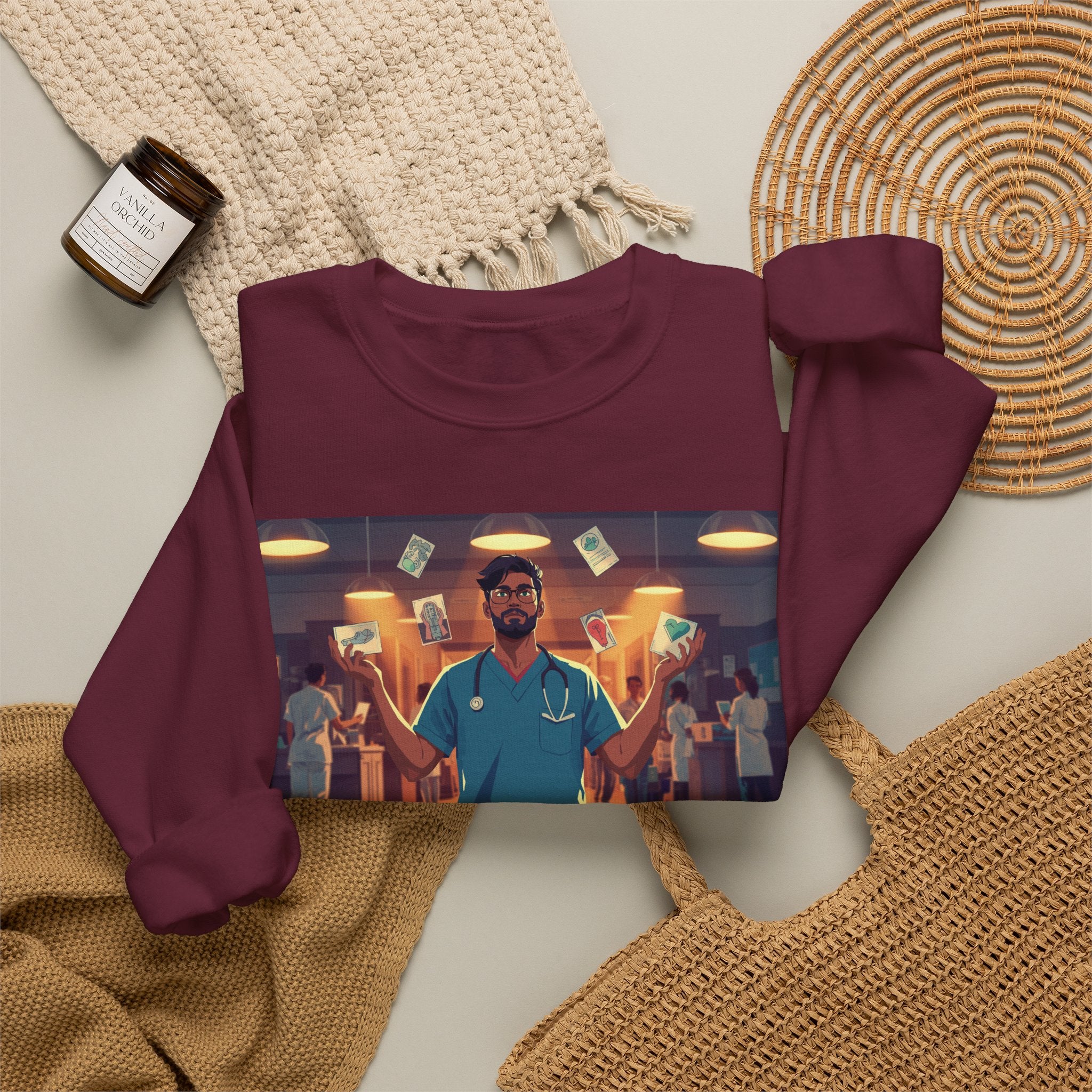 ER Doctor Crewneck Sweatshirt — Proud Medical Staff Graphic Pullover