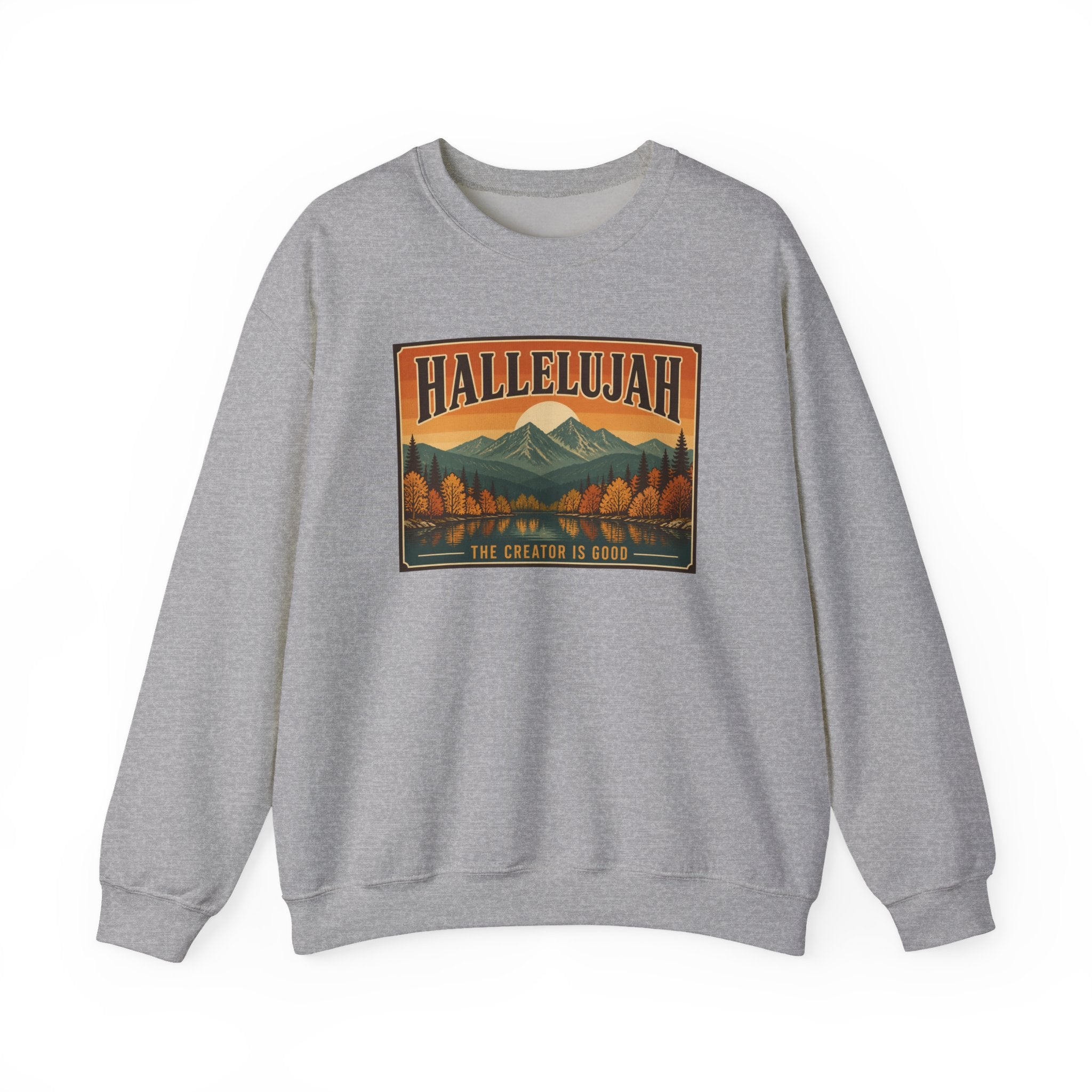 Hallelujah Mountain Harvest Crewneck Sweatshirt | Christian Autumn, Fall Leaves