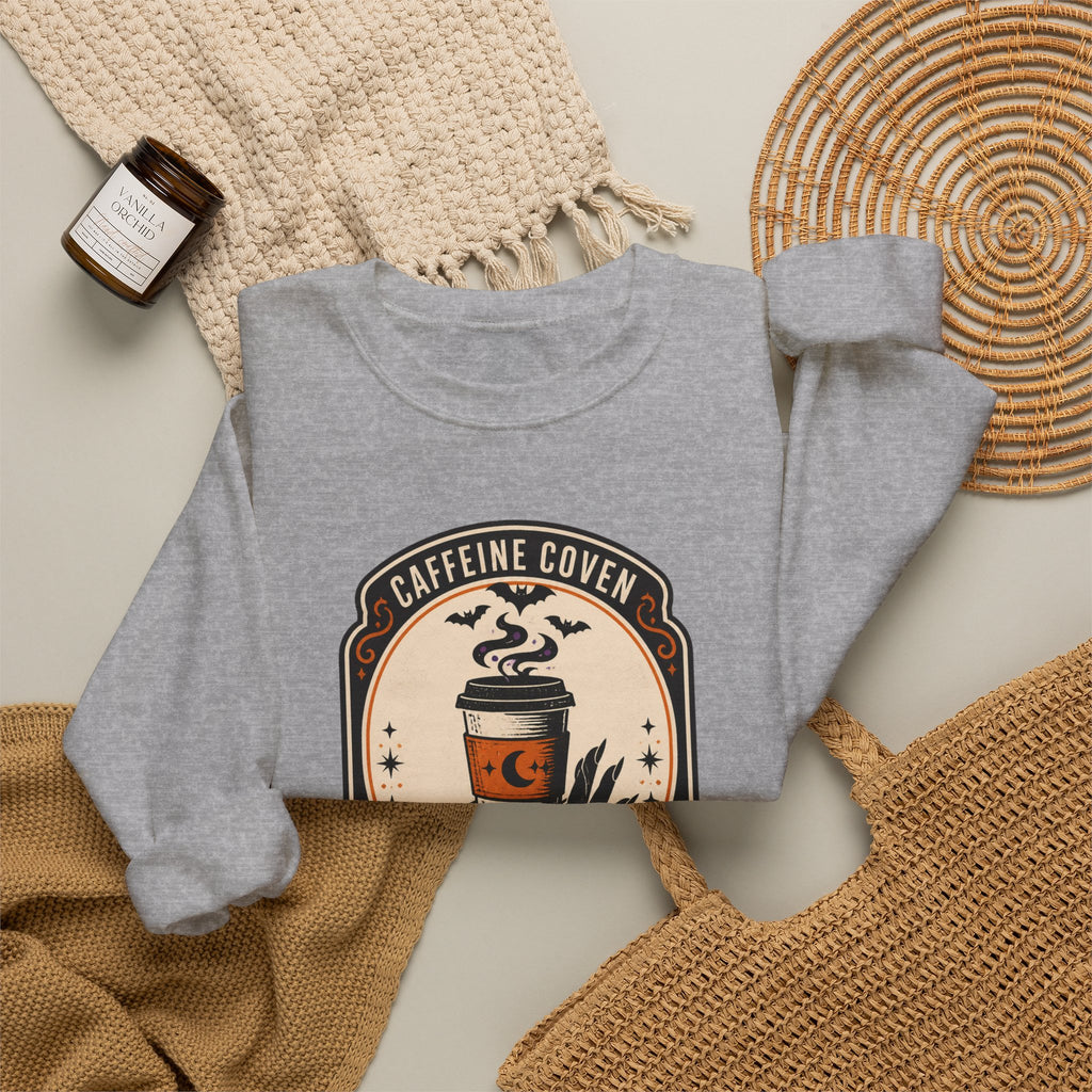 Momster Caffeine Coven Crewneck Sweatshirt | Halloween mom graphic