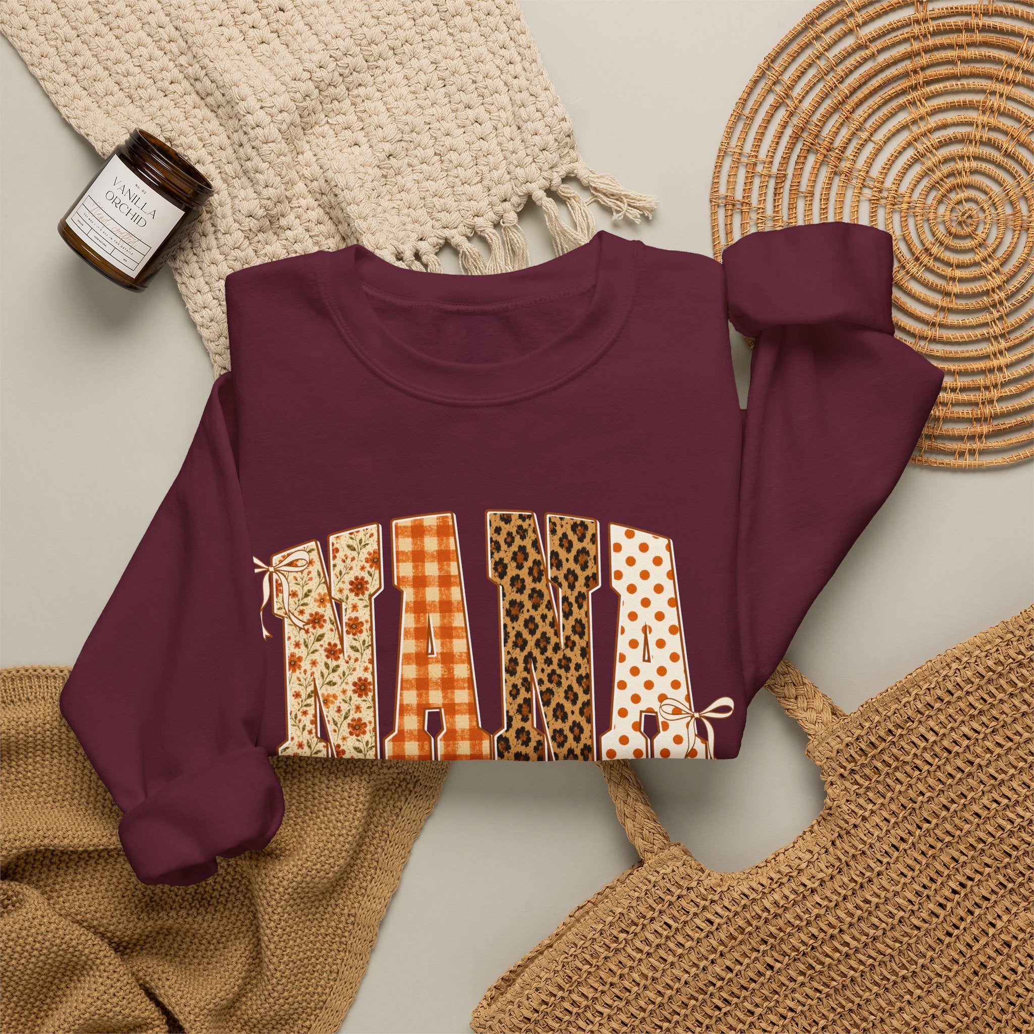 Fall Plaid Pumpkin Crewneck Sweatshirt