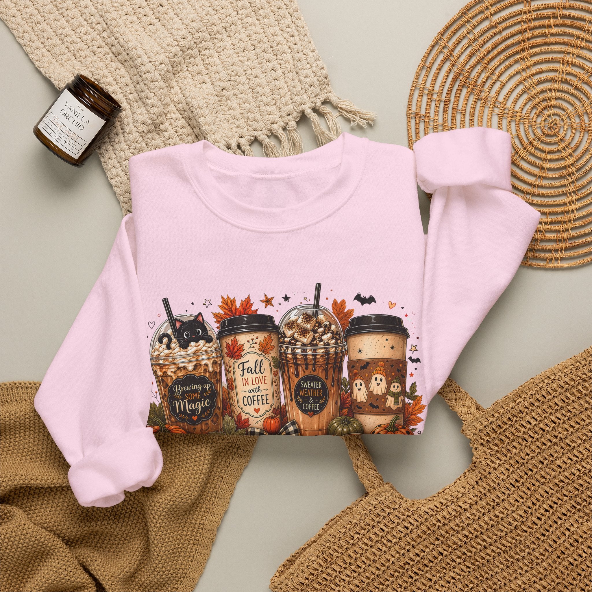 Autumn Leaves & Coffee Please Sweatshirt