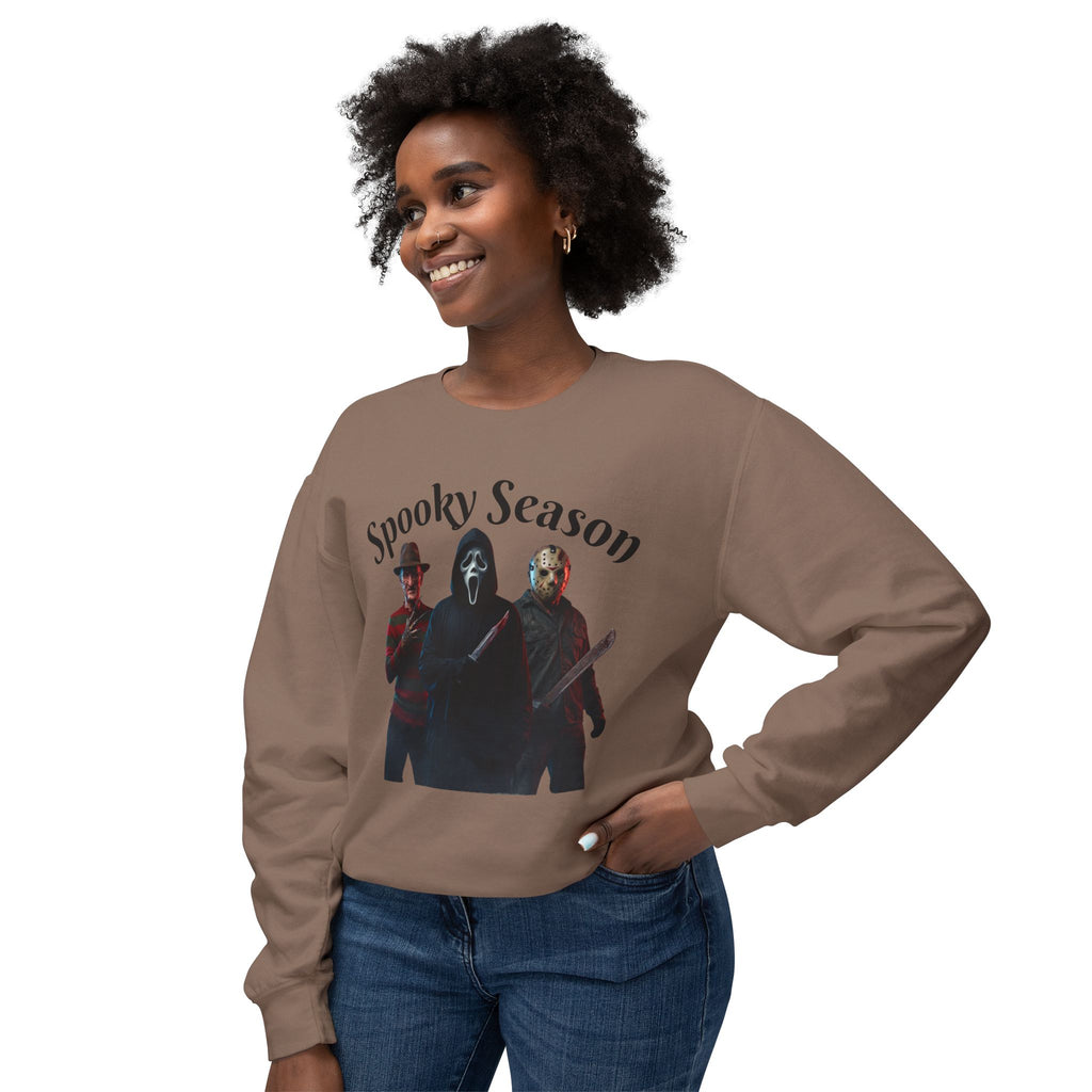 Spooky Season Sweatshirt — Horror Icons Crewneck (Freddy, Ghostface, Michael Myers)