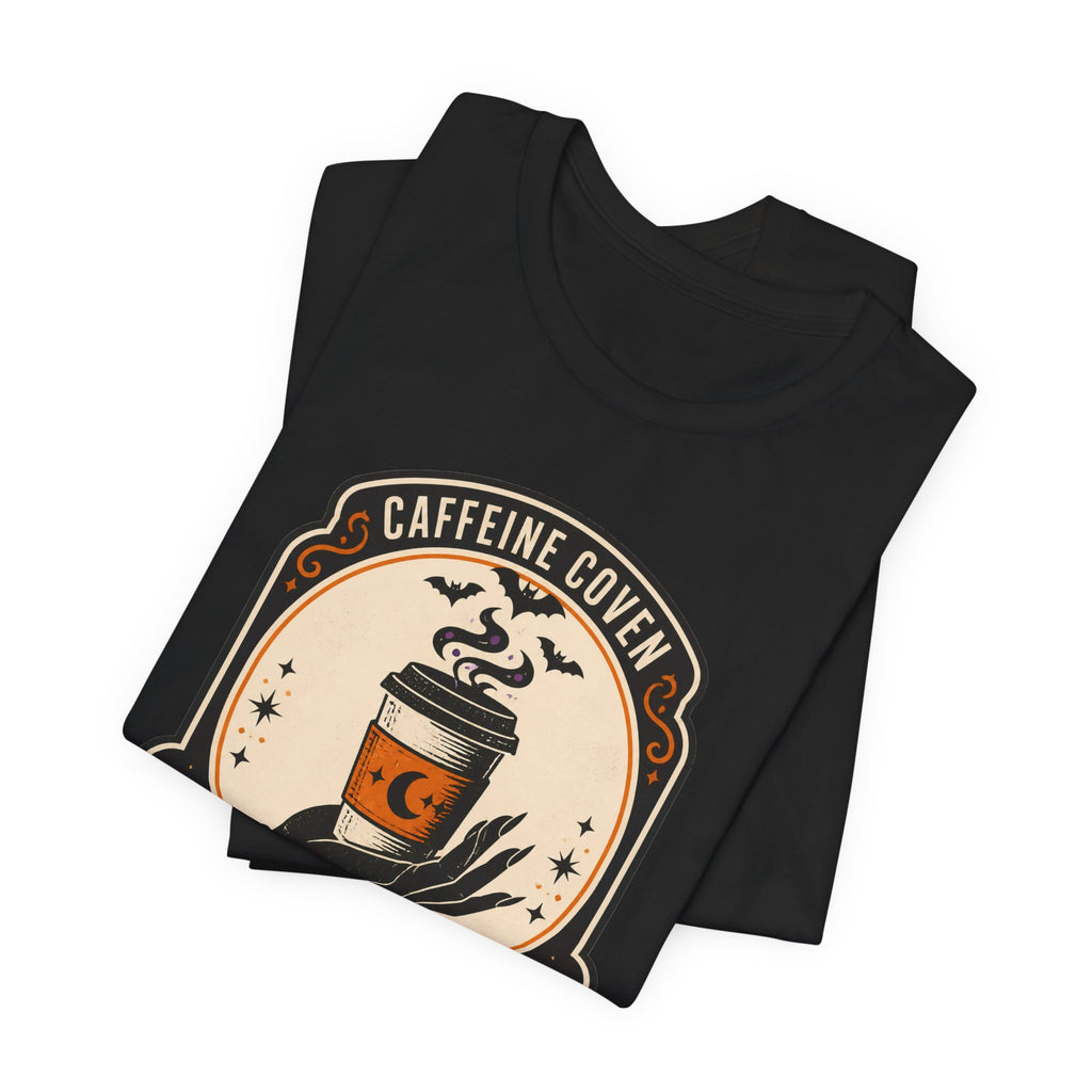 Momster Caffeine Coven Tee | Halloween Mom shirt, spooky coffee graphic