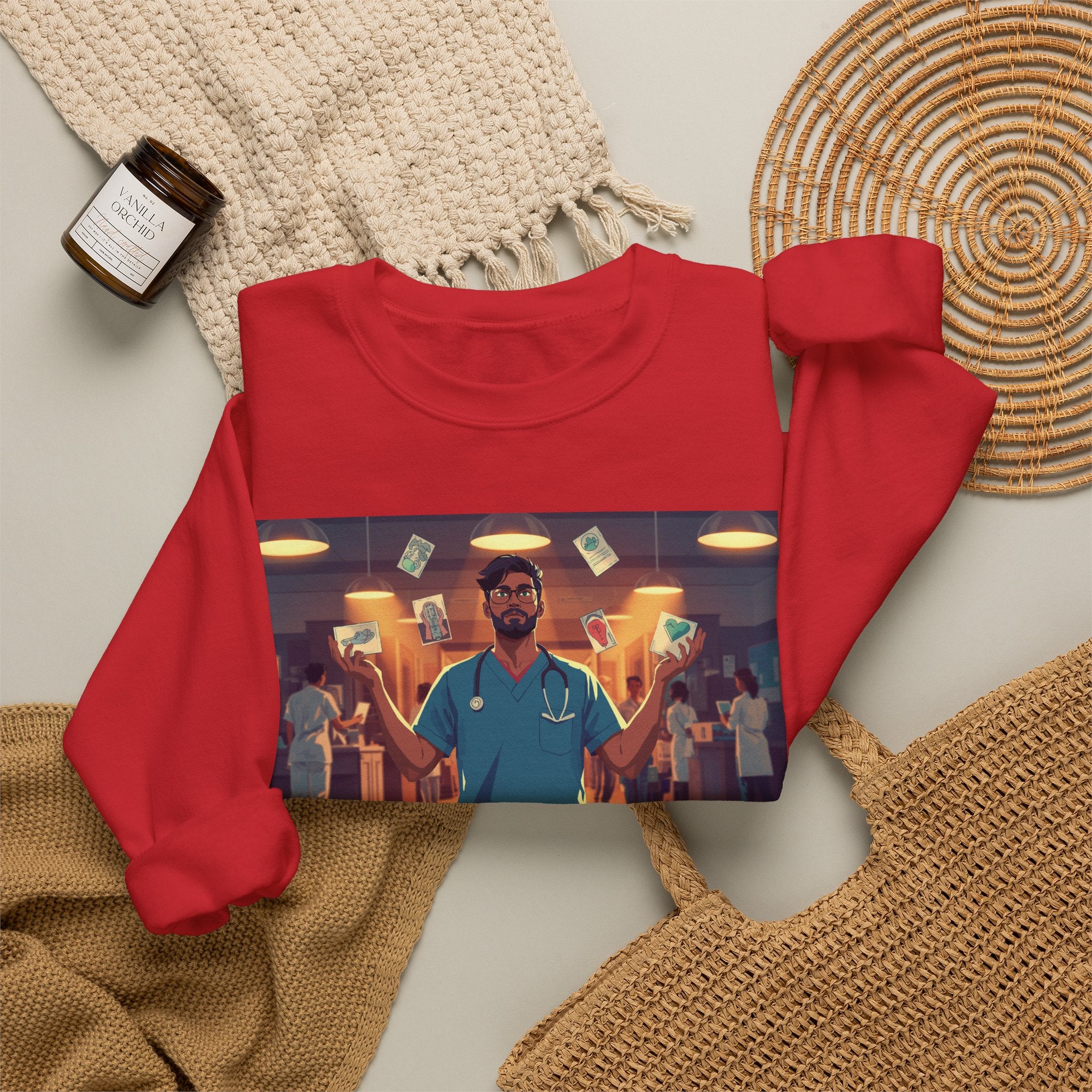 ER Doctor Crewneck Sweatshirt — Proud Medical Staff Graphic Pullover
