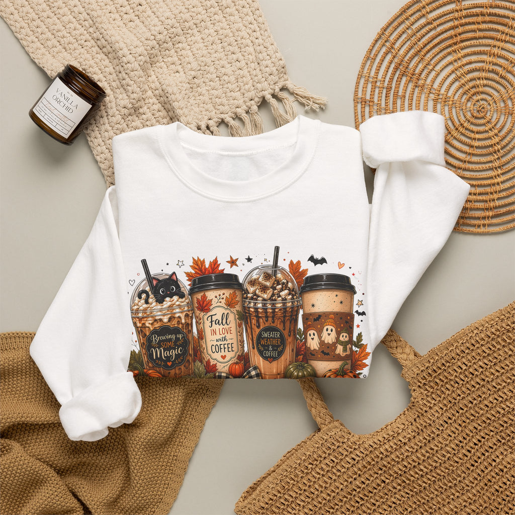 Autumn Leaves & Coffee Please Sweatshirt