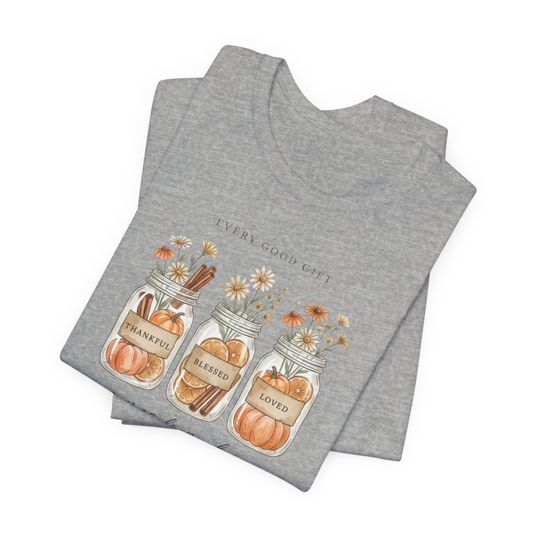 Harvest Blessings Tee | Christian Autumn, Scripture Fall Floral Pumpkin