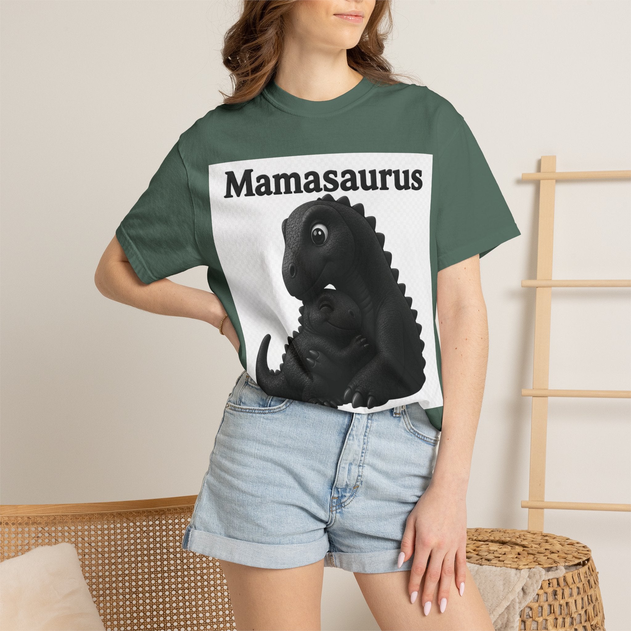 Mamasaurus T-Shirt — Cute Mama Dinosaur Graphic Tee for Mother's Day