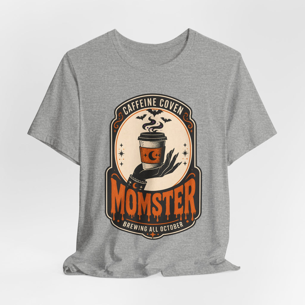 Momster Caffeine Coven Tee | Halloween Mom shirt, spooky coffee graphic