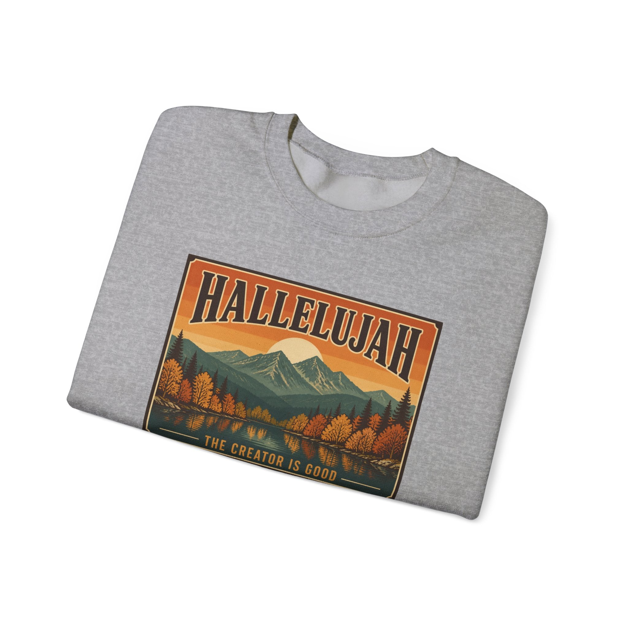 Hallelujah Mountain Harvest Crewneck Sweatshirt | Christian Autumn, Fall Leaves