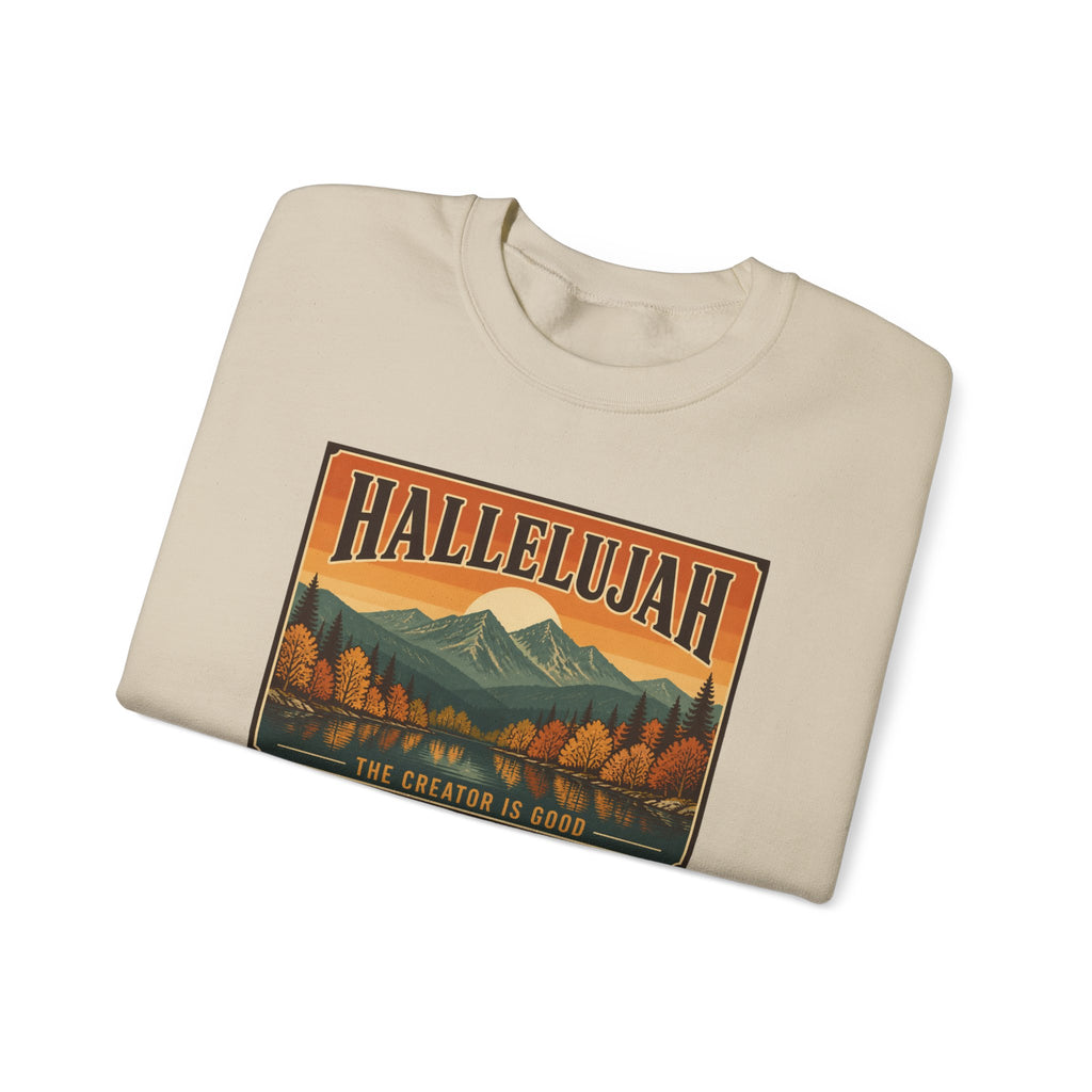 Hallelujah Mountain Harvest Crewneck Sweatshirt | Christian Autumn, Fall Leaves