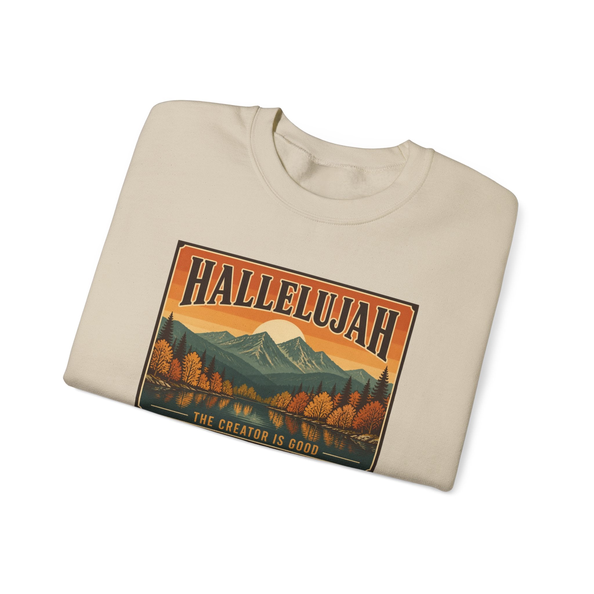 Hallelujah Mountain Harvest Crewneck Sweatshirt | Christian Autumn, Fall Leaves