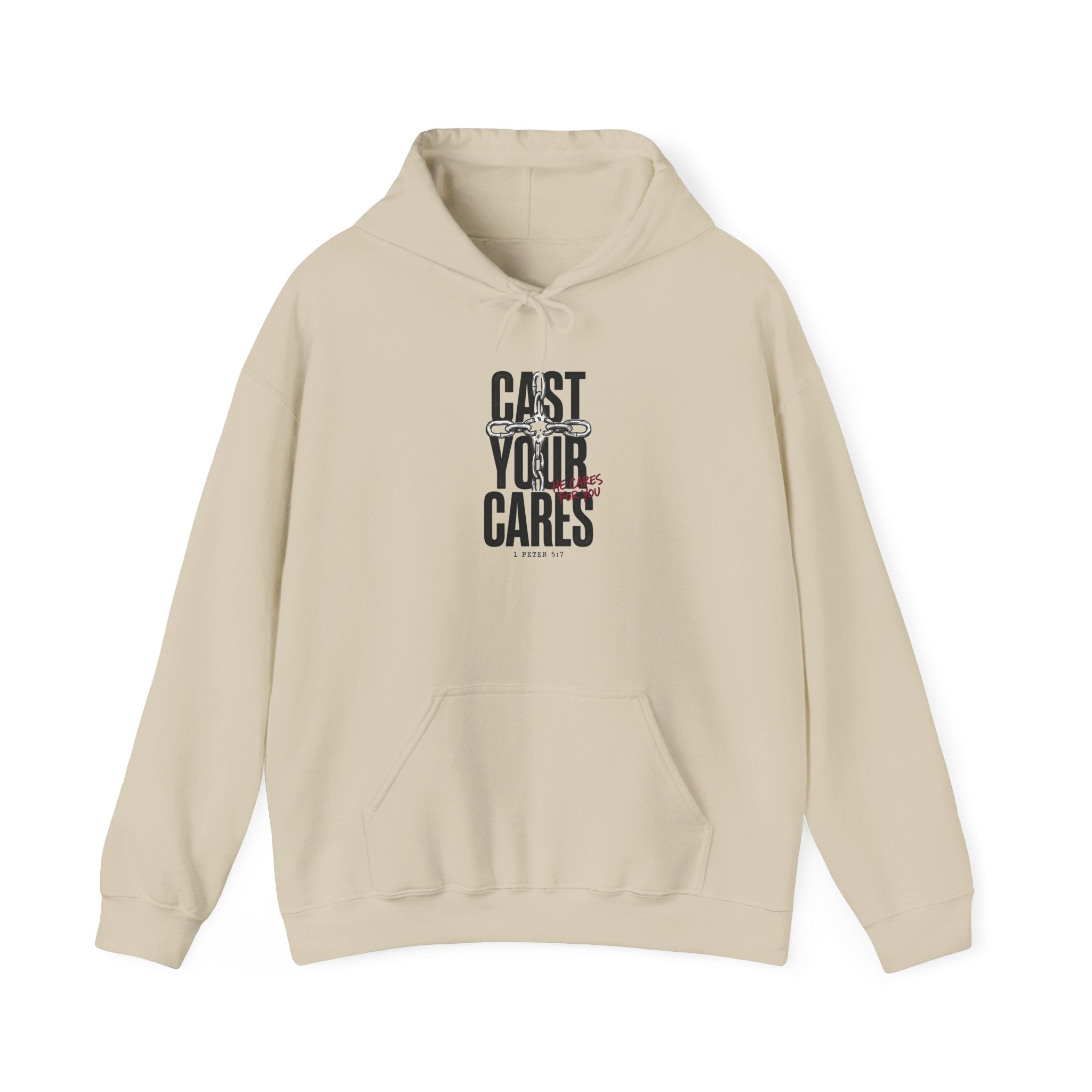 Cast Your Cares Hoodie | Christian Streetwear, Scripture Graphic