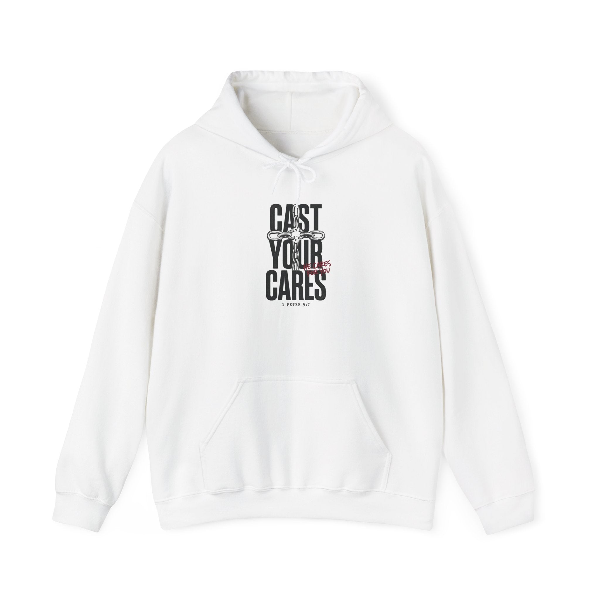Cast Your Cares Hoodie | Christian Streetwear, Scripture Graphic