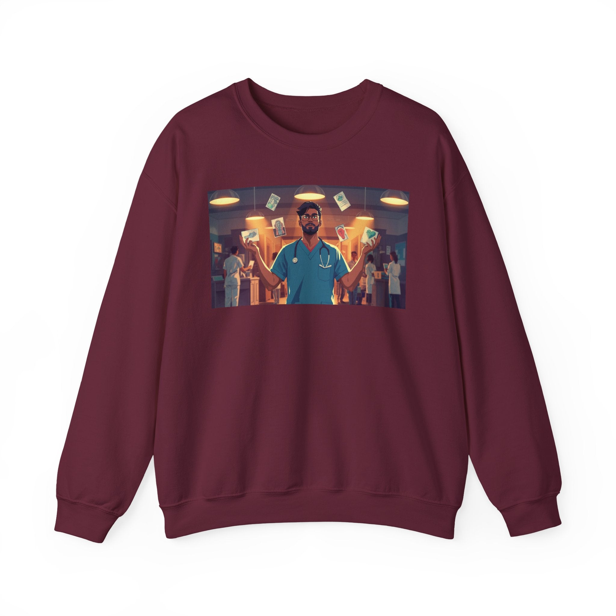 ER Doctor Crewneck Sweatshirt — Proud Medical Staff Graphic Pullover