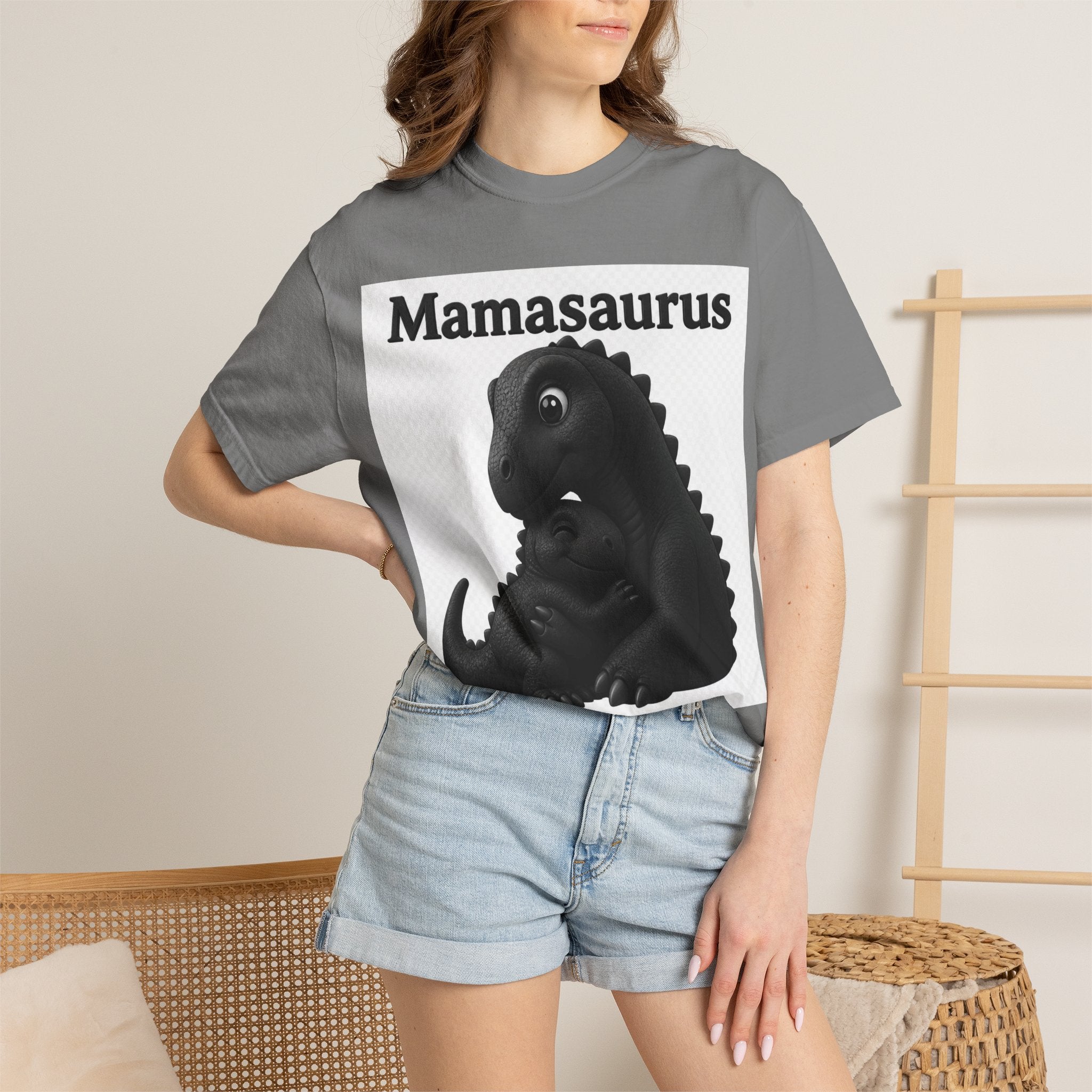 Mamasaurus T-Shirt — Cute Mama Dinosaur Graphic Tee for Mother's Day