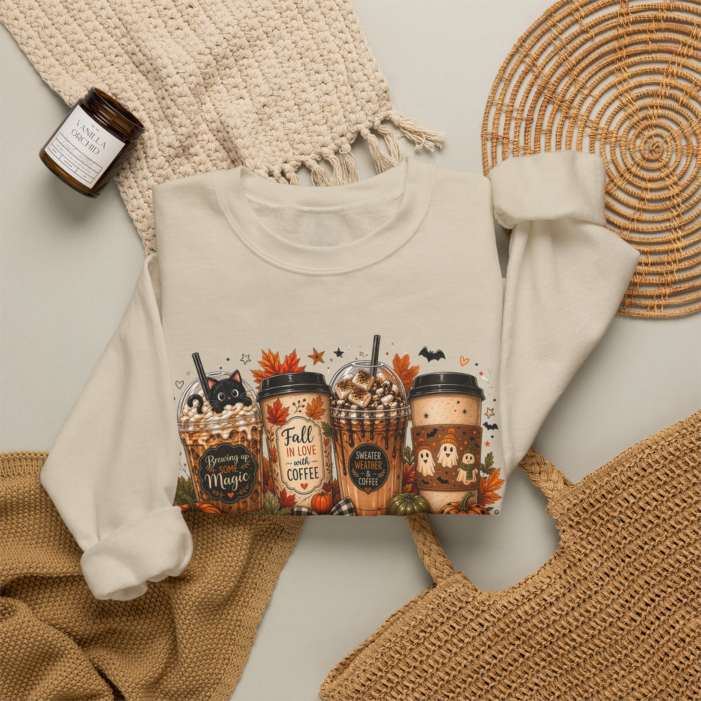 Autumn Leaves & Coffee Please Sweatshirt