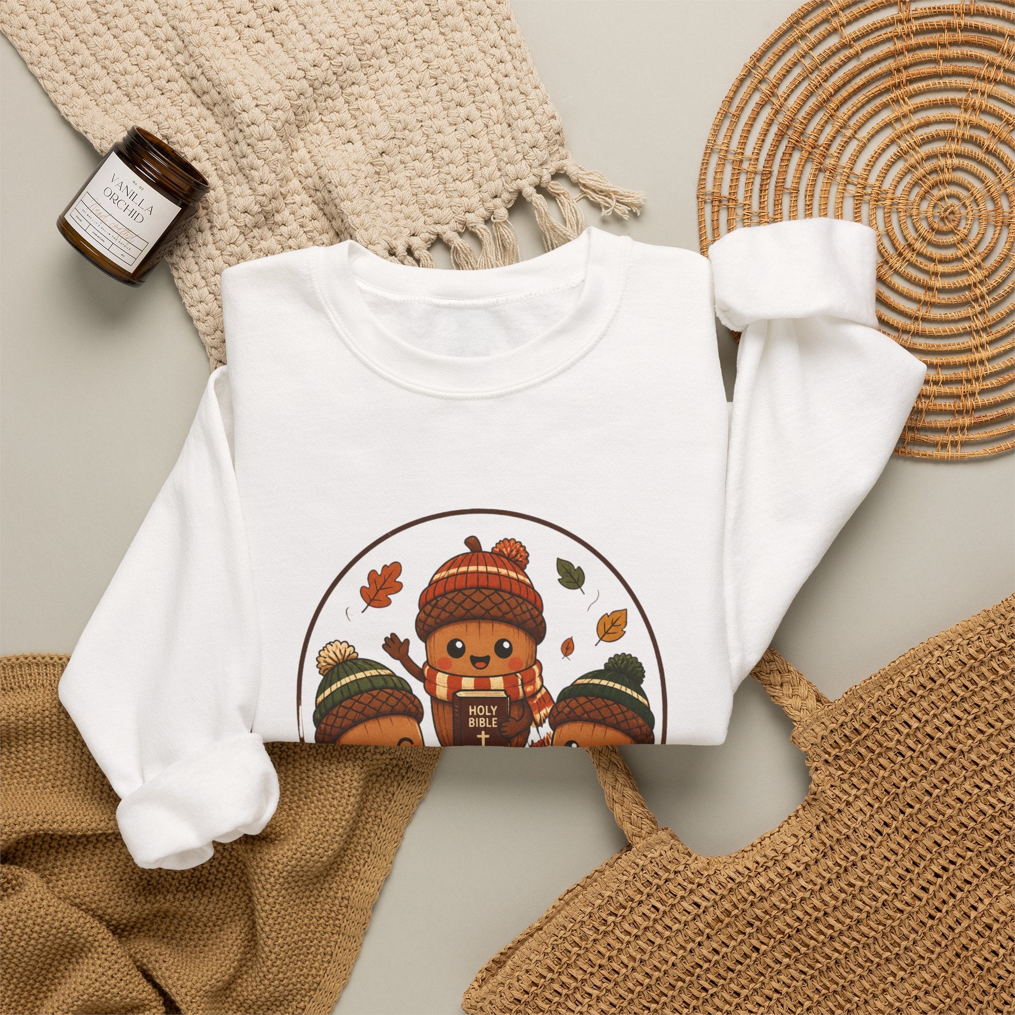 Grow in Him Sweatshirt | Christian Autumn, Fall Leaves Faith Apparel