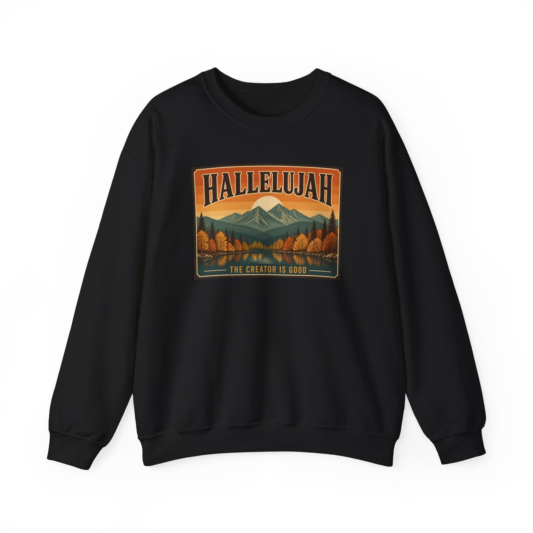 Hallelujah Mountain Harvest Crewneck Sweatshirt | Christian Autumn, Fall Leaves