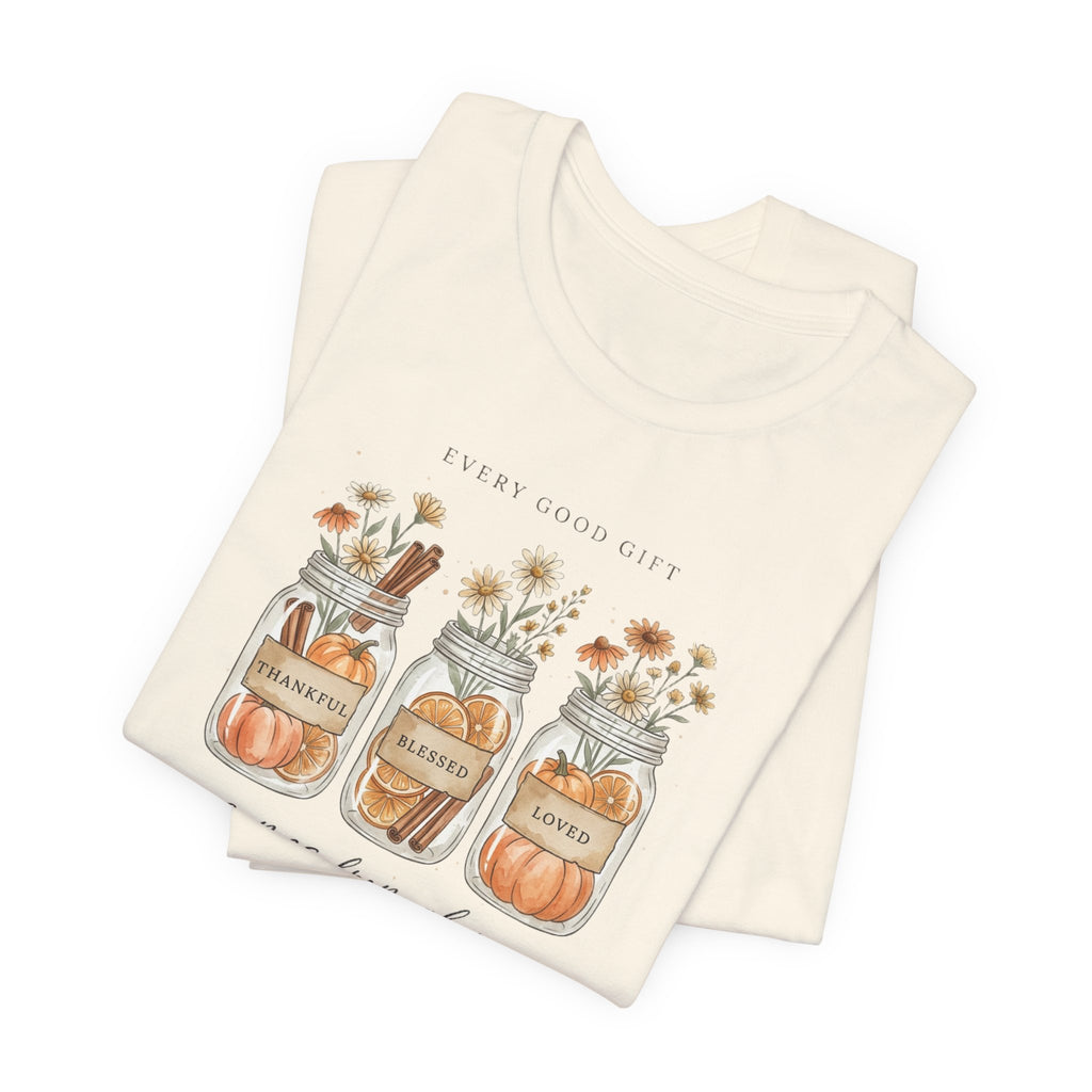 Harvest Blessings Tee | Christian Autumn, Scripture Fall Floral Pumpkin