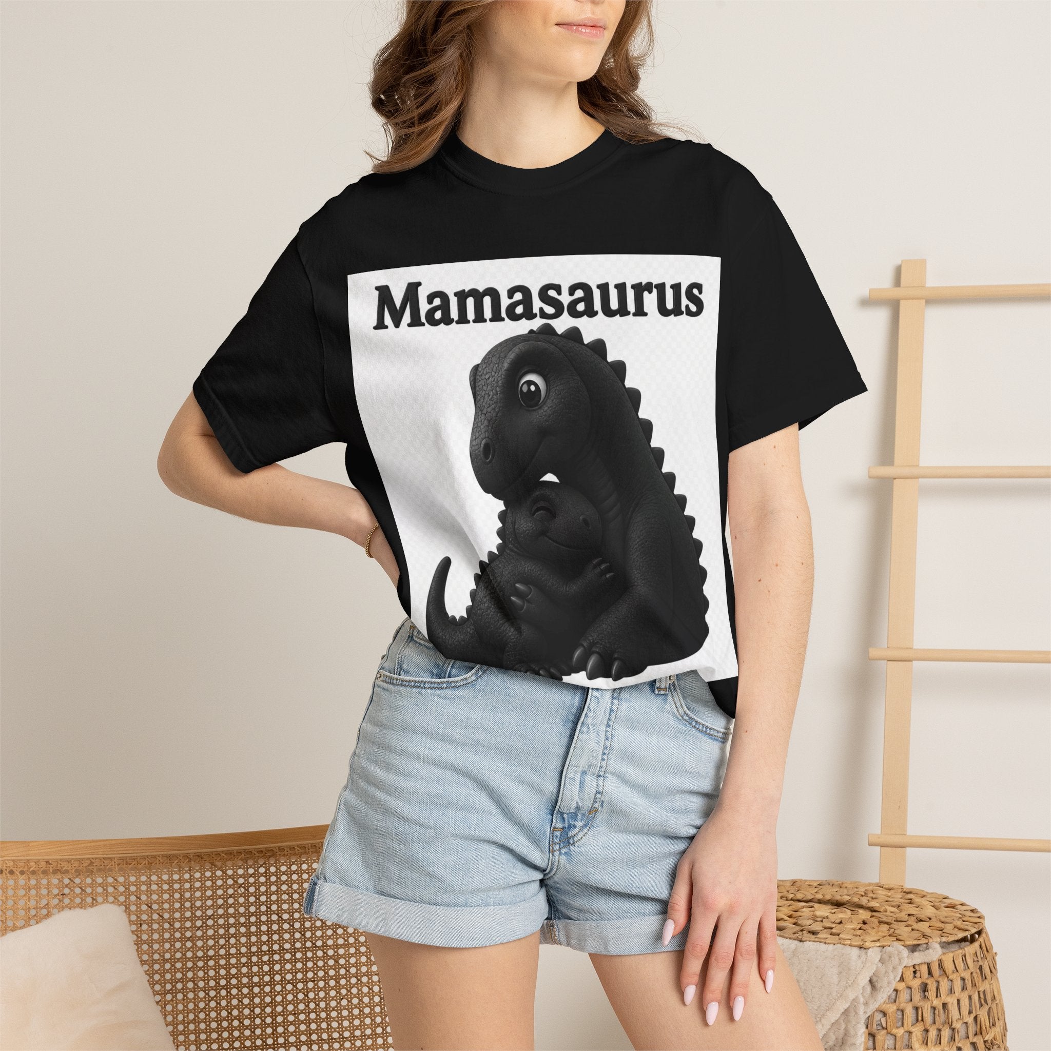 Mamasaurus T-Shirt — Cute Mama Dinosaur Graphic Tee for Mother's Day