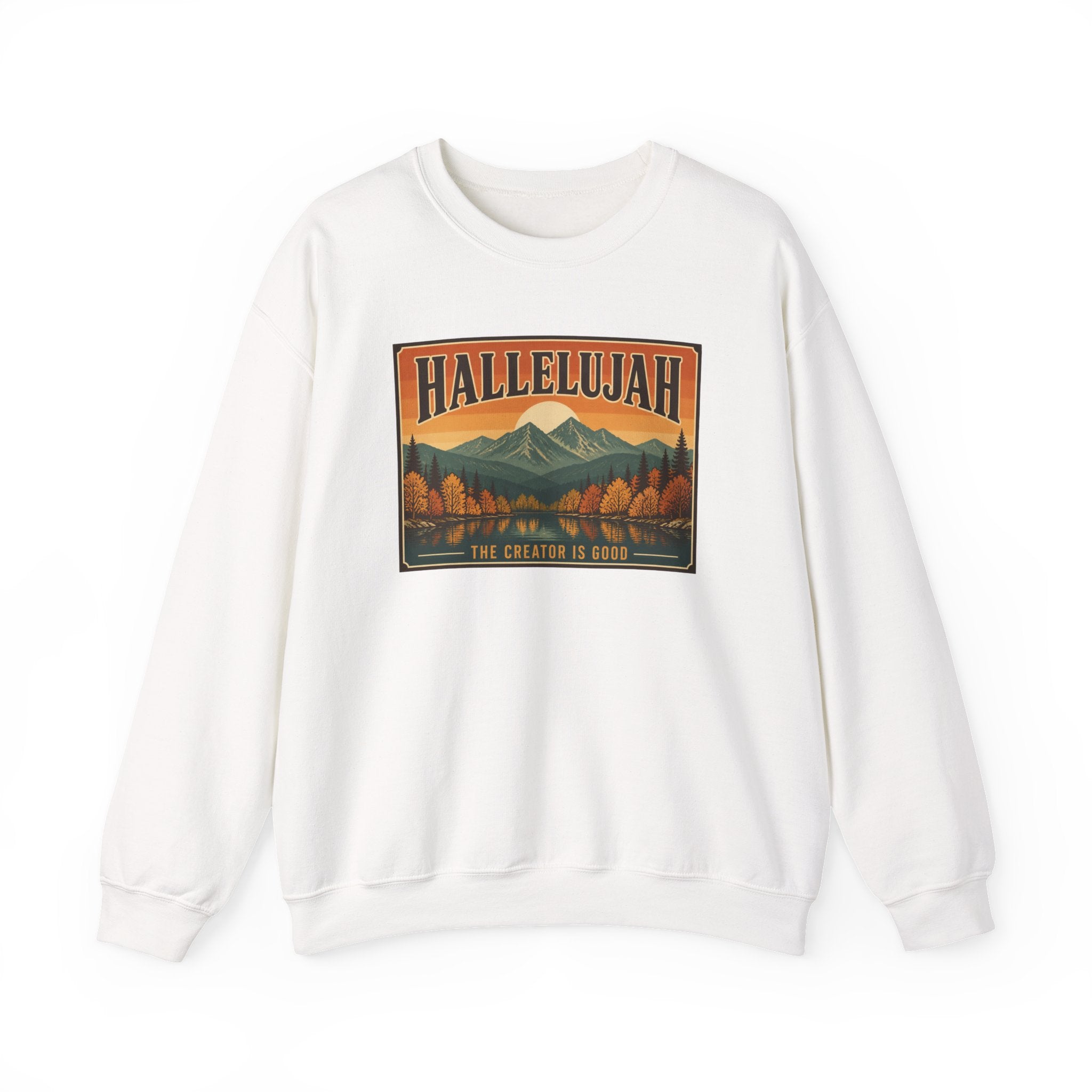 Hallelujah Mountain Harvest Crewneck Sweatshirt | Christian Autumn, Fall Leaves