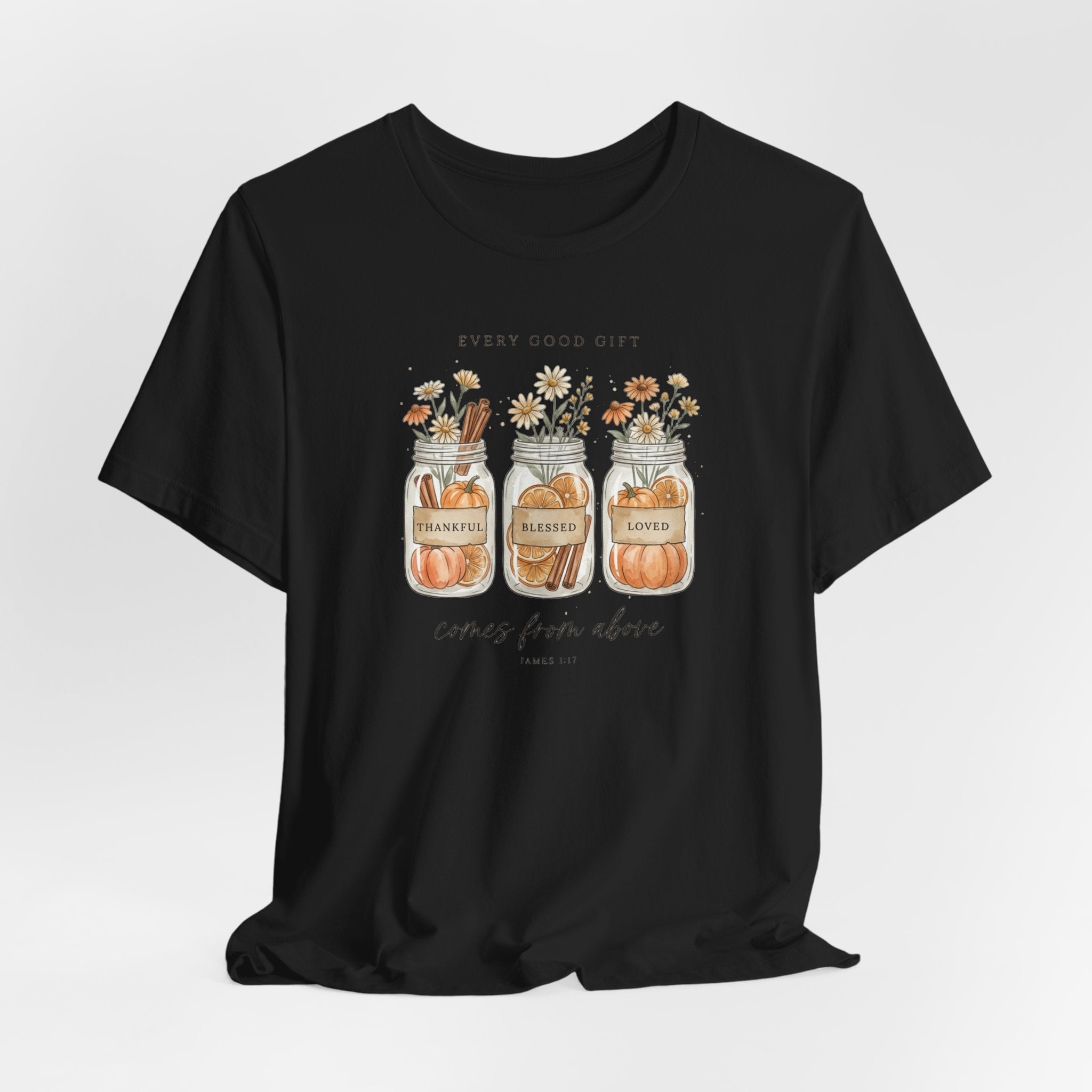 Harvest Blessings Tee | Christian Autumn, Scripture Fall Floral Pumpkin