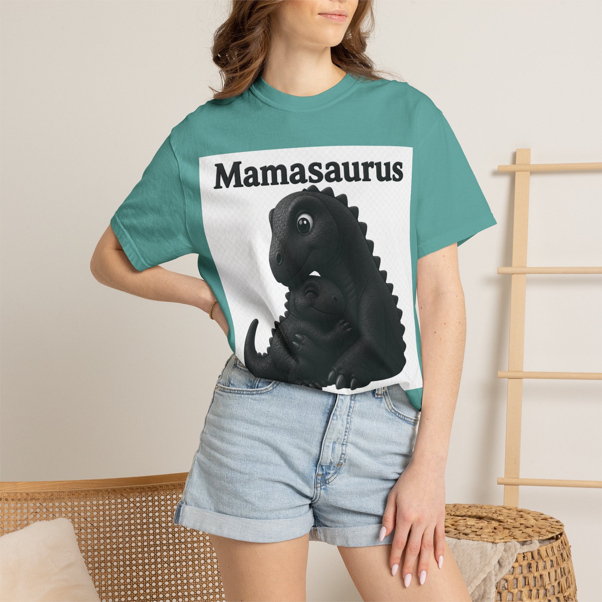 Mamasaurus T-Shirt — Cute Mama Dinosaur Graphic Tee for Mother's Day