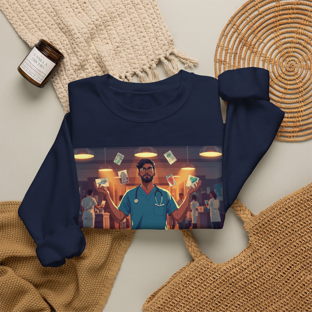 ER Doctor Crewneck Sweatshirt — Proud Medical Staff Graphic Pullover