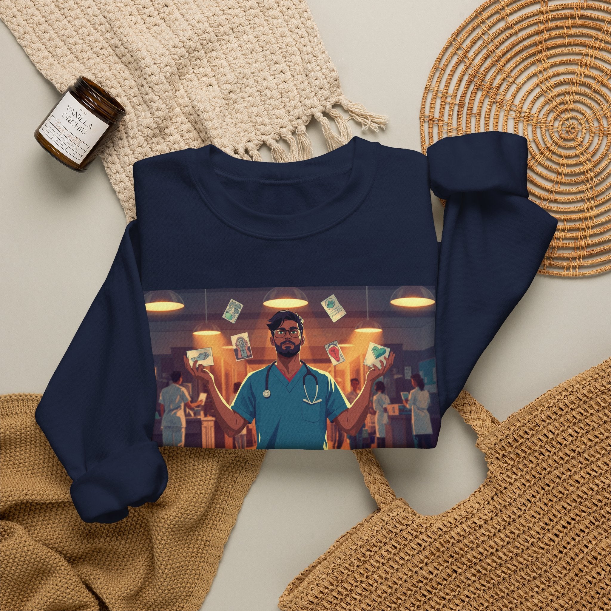ER Doctor Crewneck Sweatshirt — Proud Medical Staff Graphic Pullover