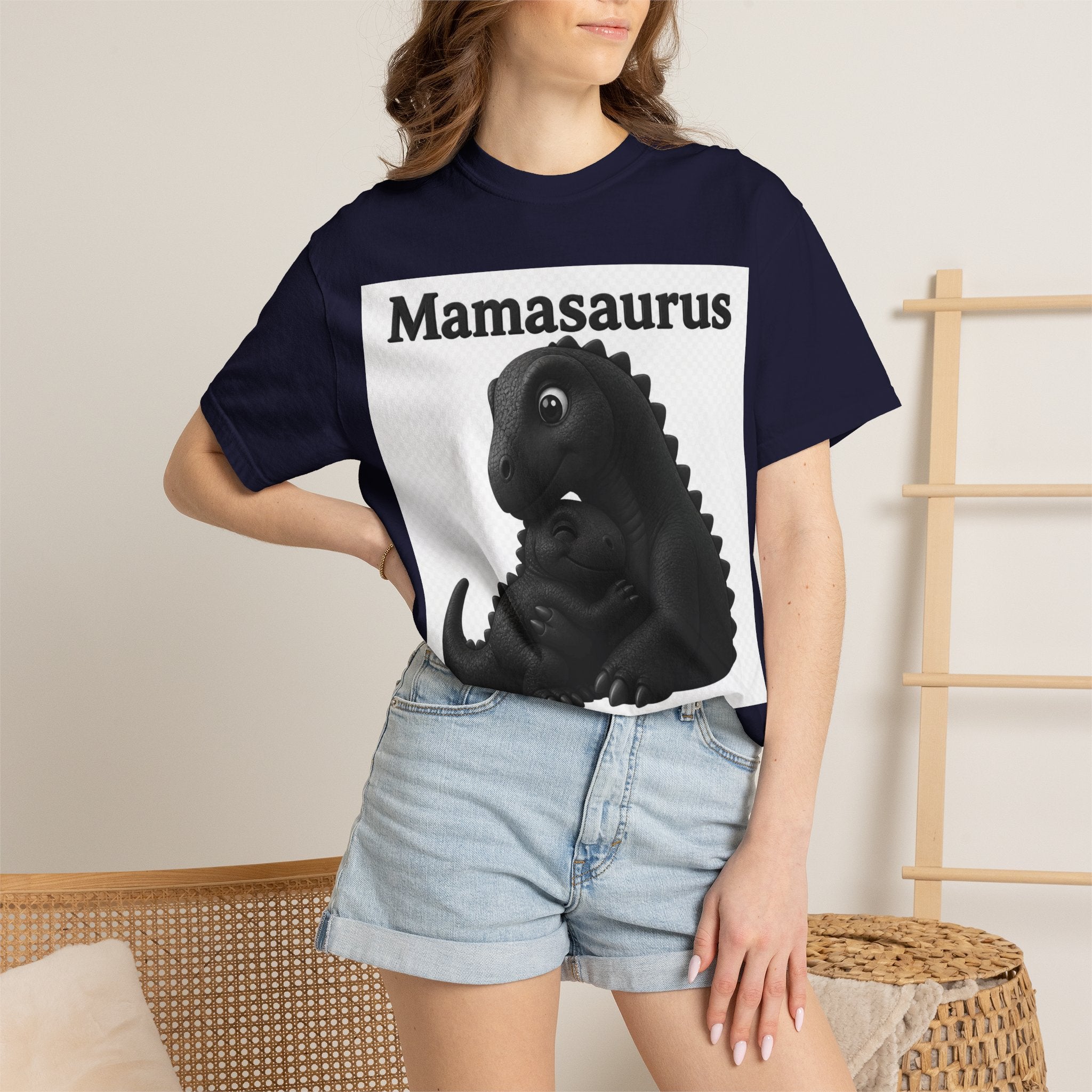 Mamasaurus T-Shirt — Cute Mama Dinosaur Graphic Tee for Mother's Day