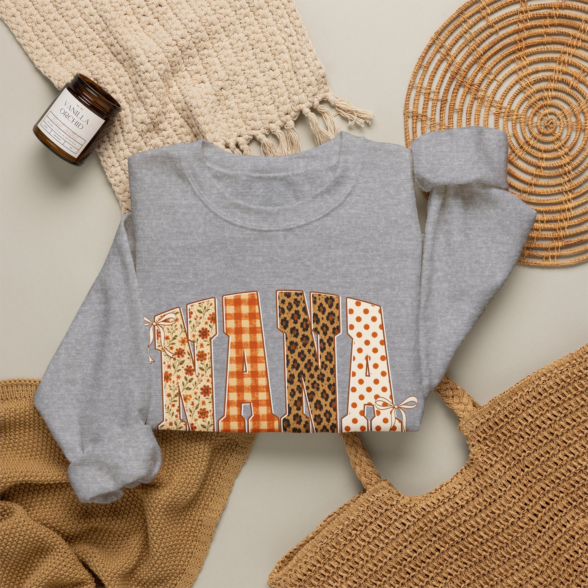 Fall Plaid Pumpkin Crewneck Sweatshirt