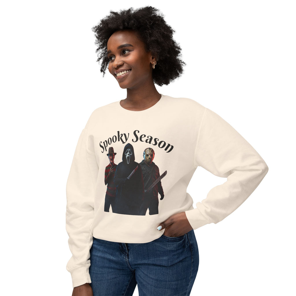Spooky Season Sweatshirt — Horror Icons Crewneck (Freddy, Ghostface, Michael Myers)