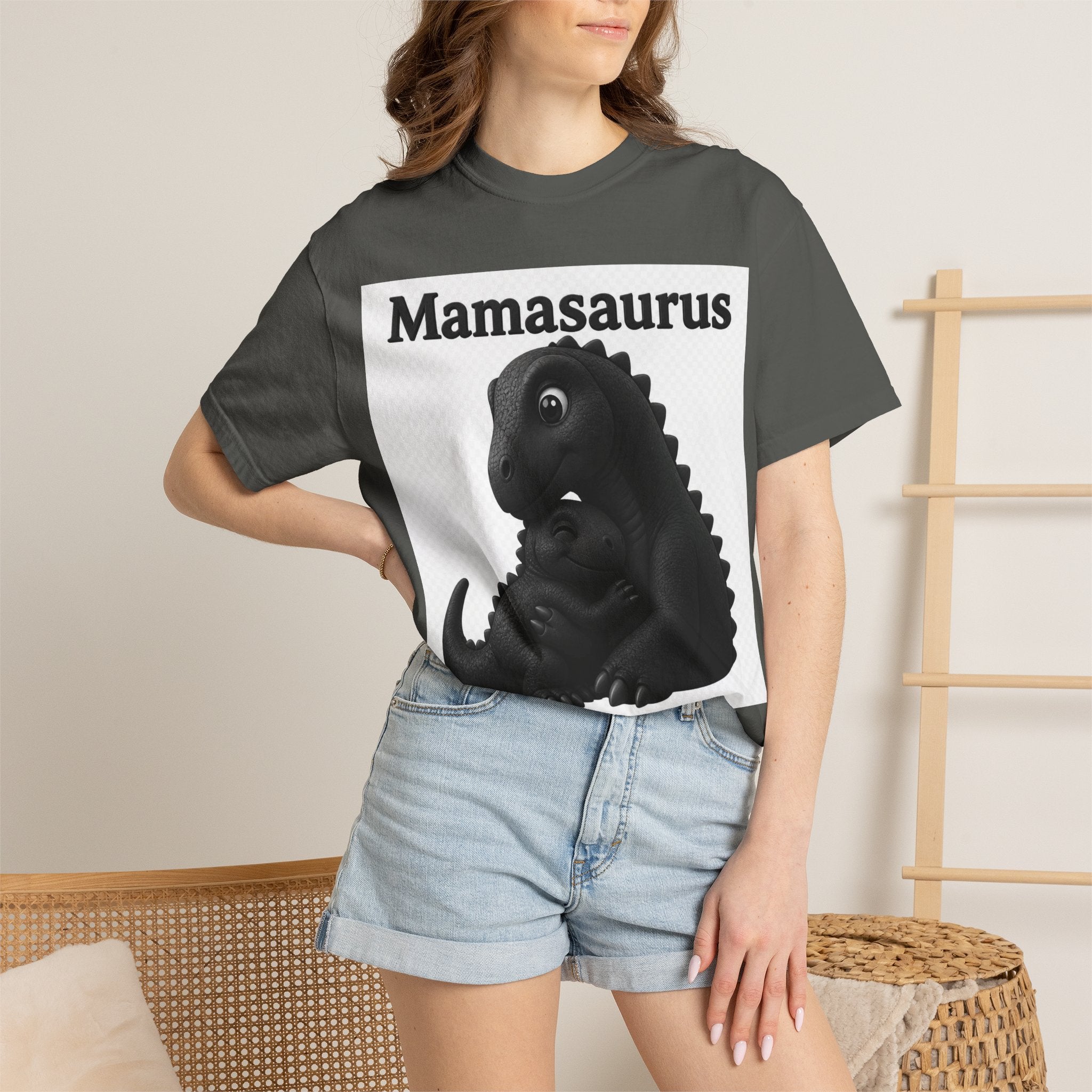 Mamasaurus T-Shirt — Cute Mama Dinosaur Graphic Tee for Mother's Day