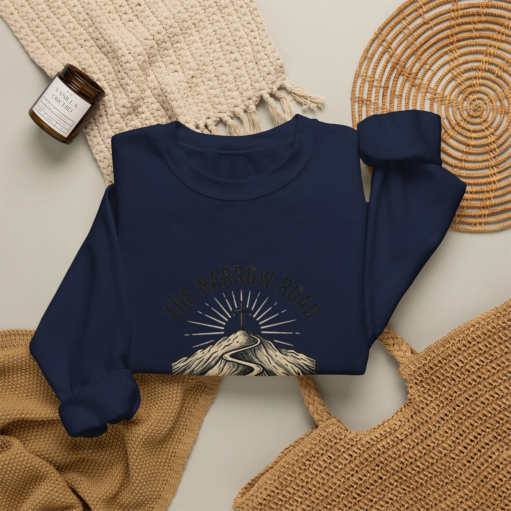 The Narrow Road Sweatshirt | Christian Streetwear, Matthew 7:14