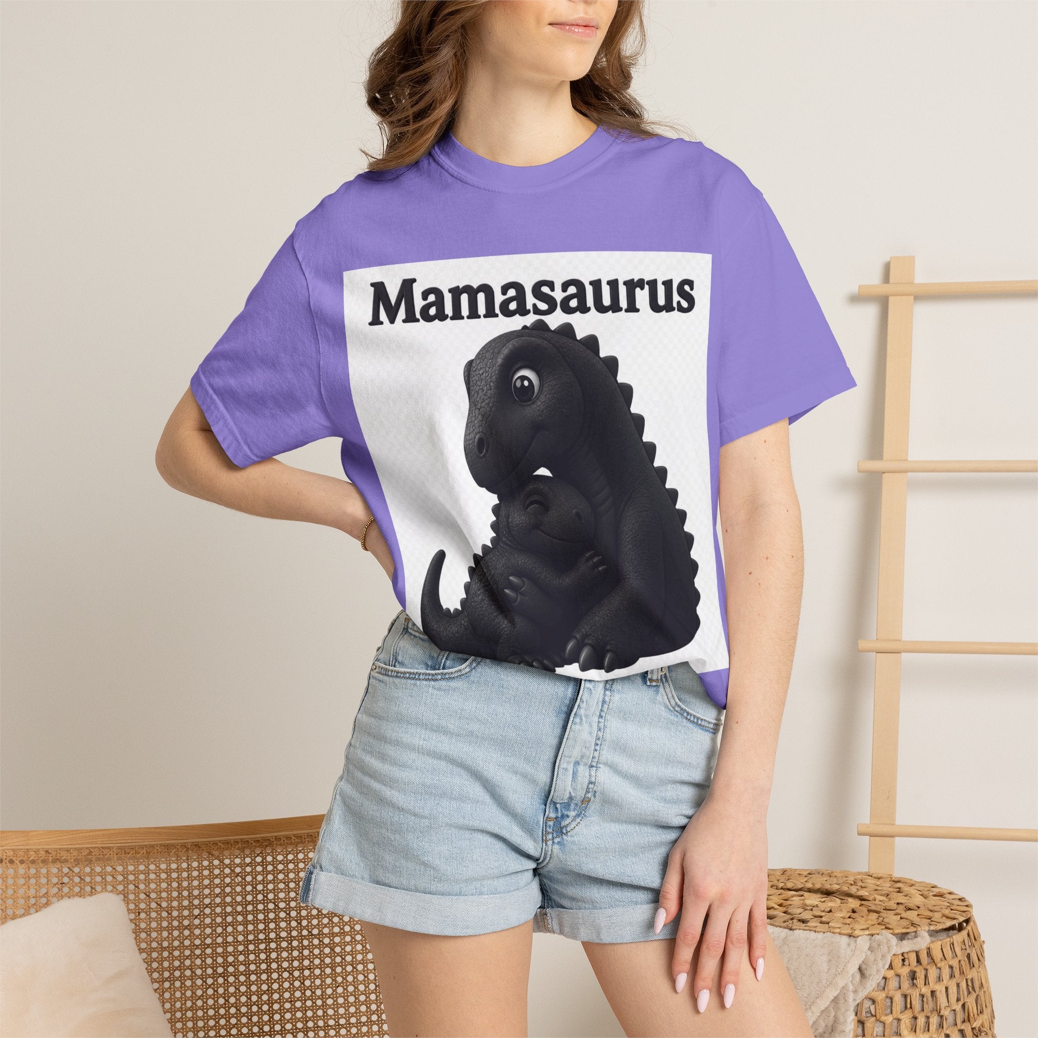 Mamasaurus T-Shirt — Cute Mama Dinosaur Graphic Tee for Mother's Day
