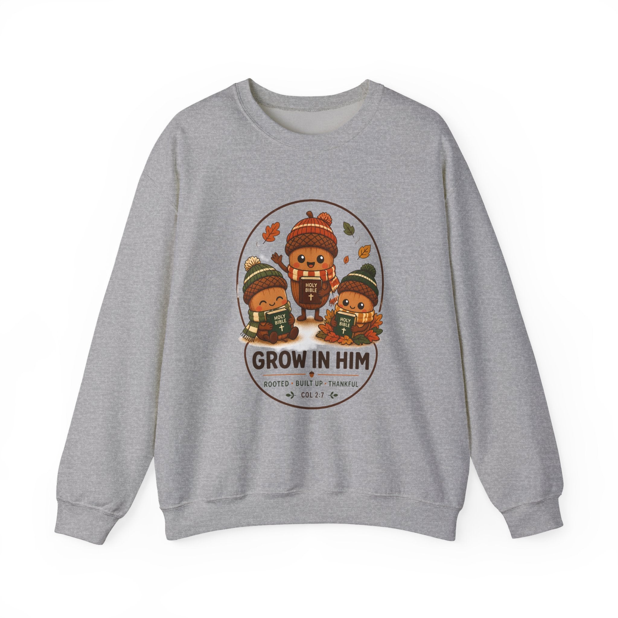 Grow in Him Sweatshirt | Christian Autumn, Fall Leaves Faith Apparel