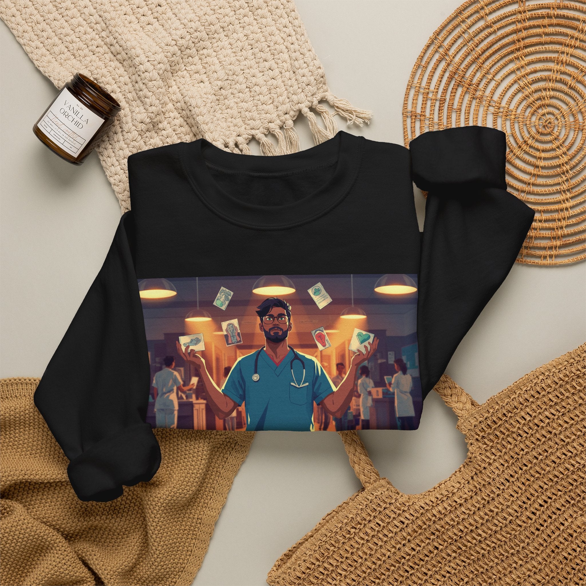 ER Doctor Crewneck Sweatshirt — Proud Medical Staff Graphic Pullover