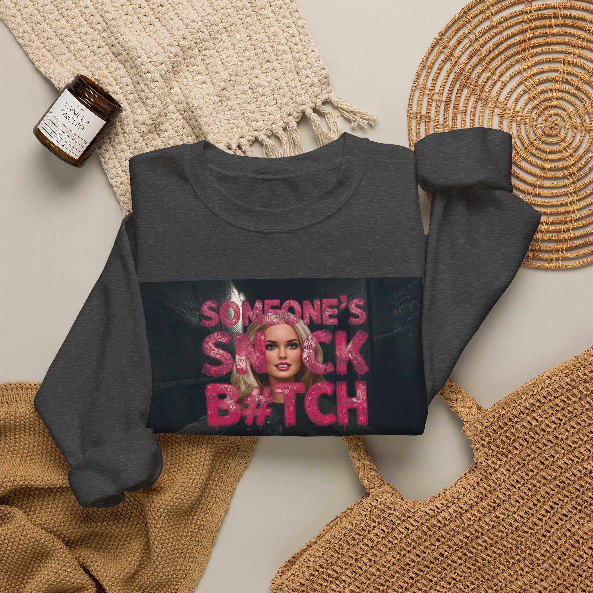 Crewneck Sweatshirt — "Someone's Snack B*tch" Glam Graphic