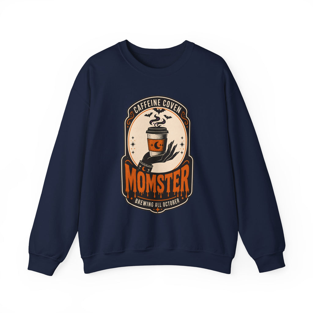 Momster Caffeine Coven Crewneck Sweatshirt | Halloween mom graphic