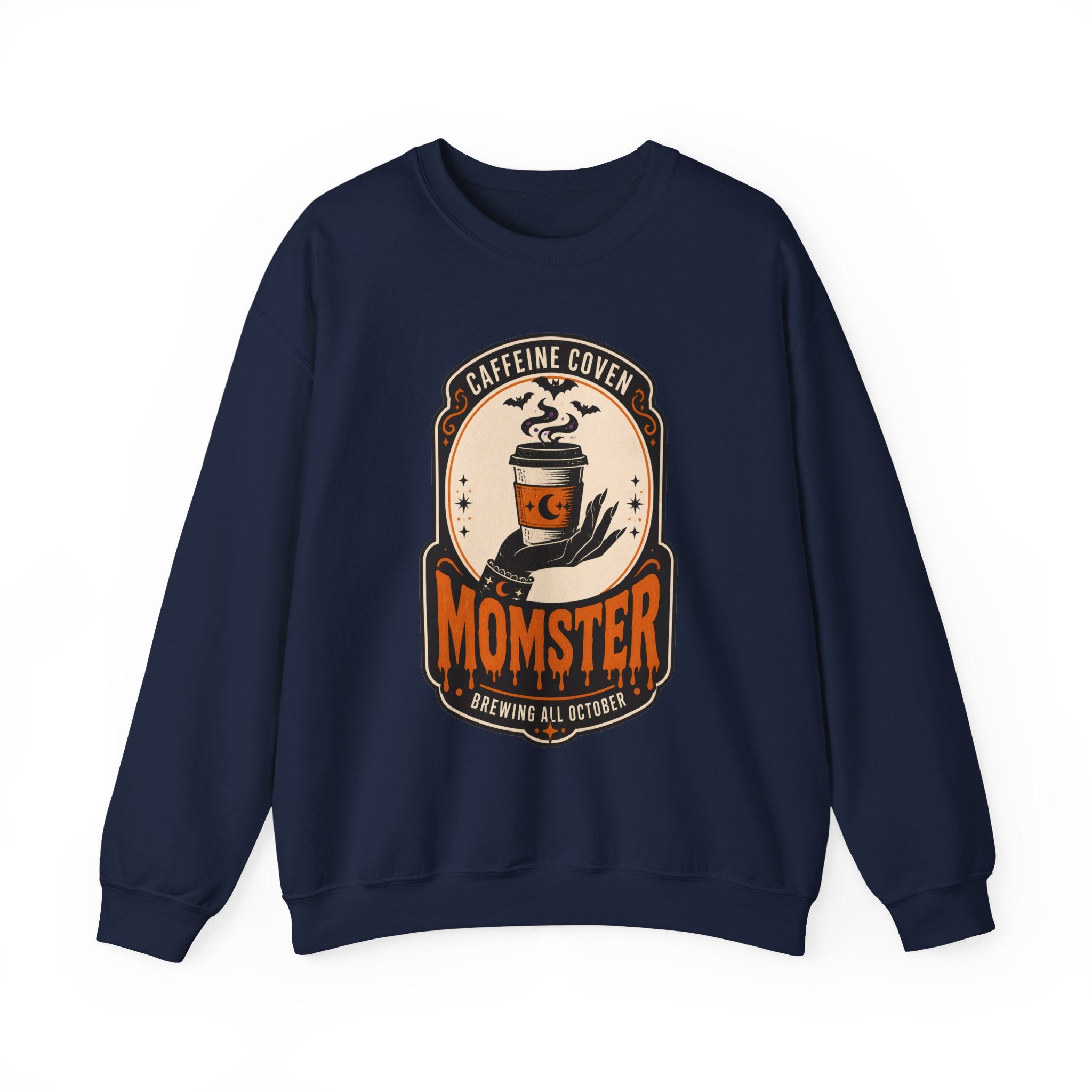 Momster Caffeine Coven Crewneck Sweatshirt | Halloween mom graphic