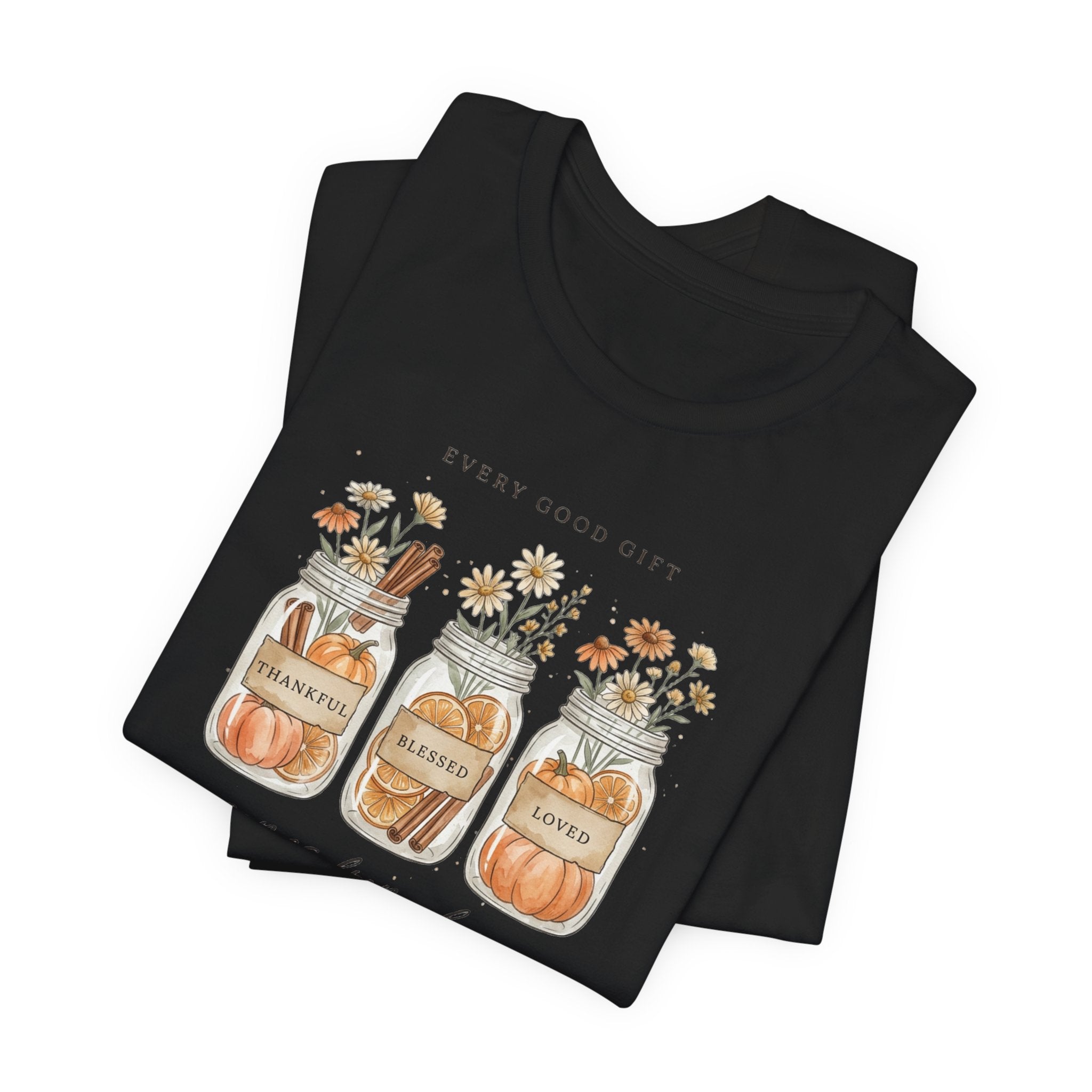 Harvest Blessings Tee | Christian Autumn, Scripture Fall Floral Pumpkin