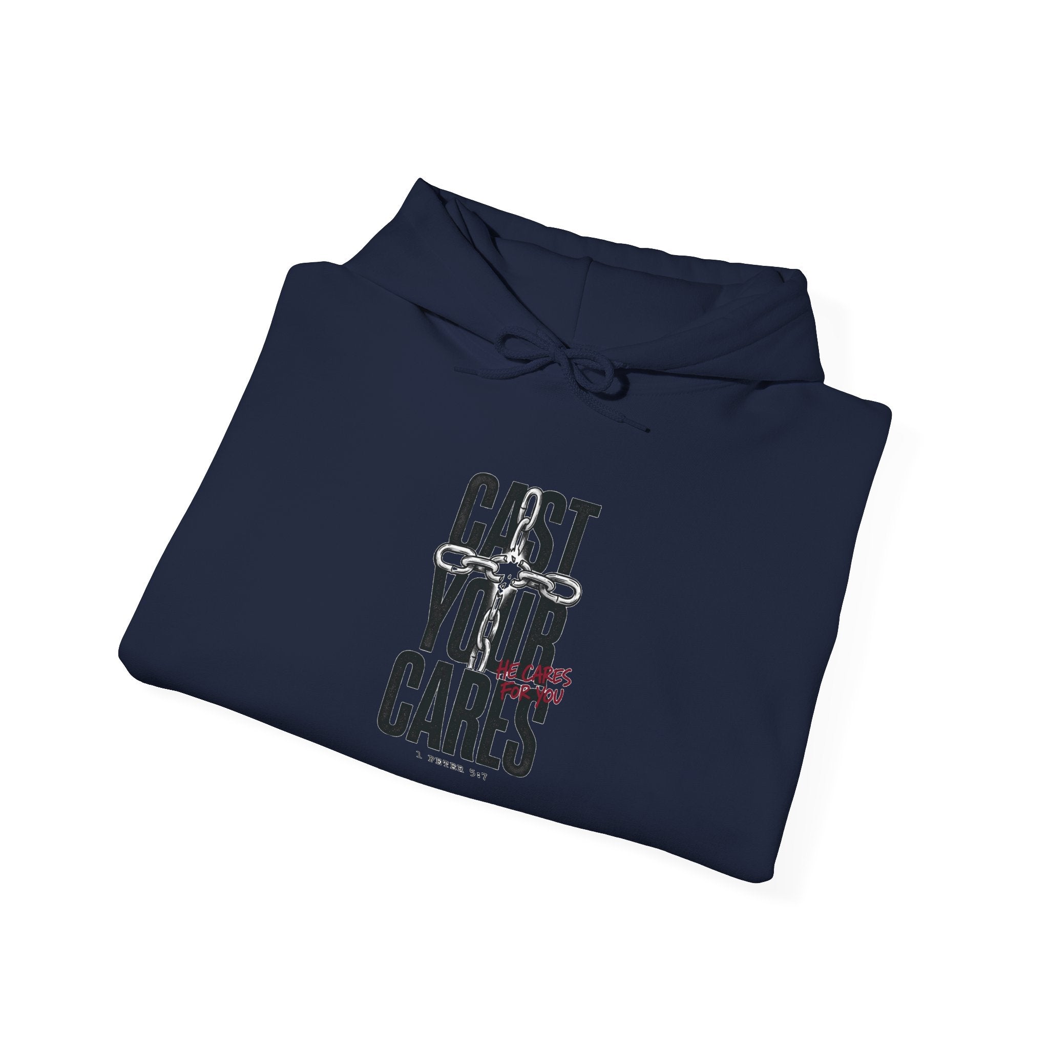 Cast Your Cares Hoodie | Christian Streetwear, Scripture Graphic