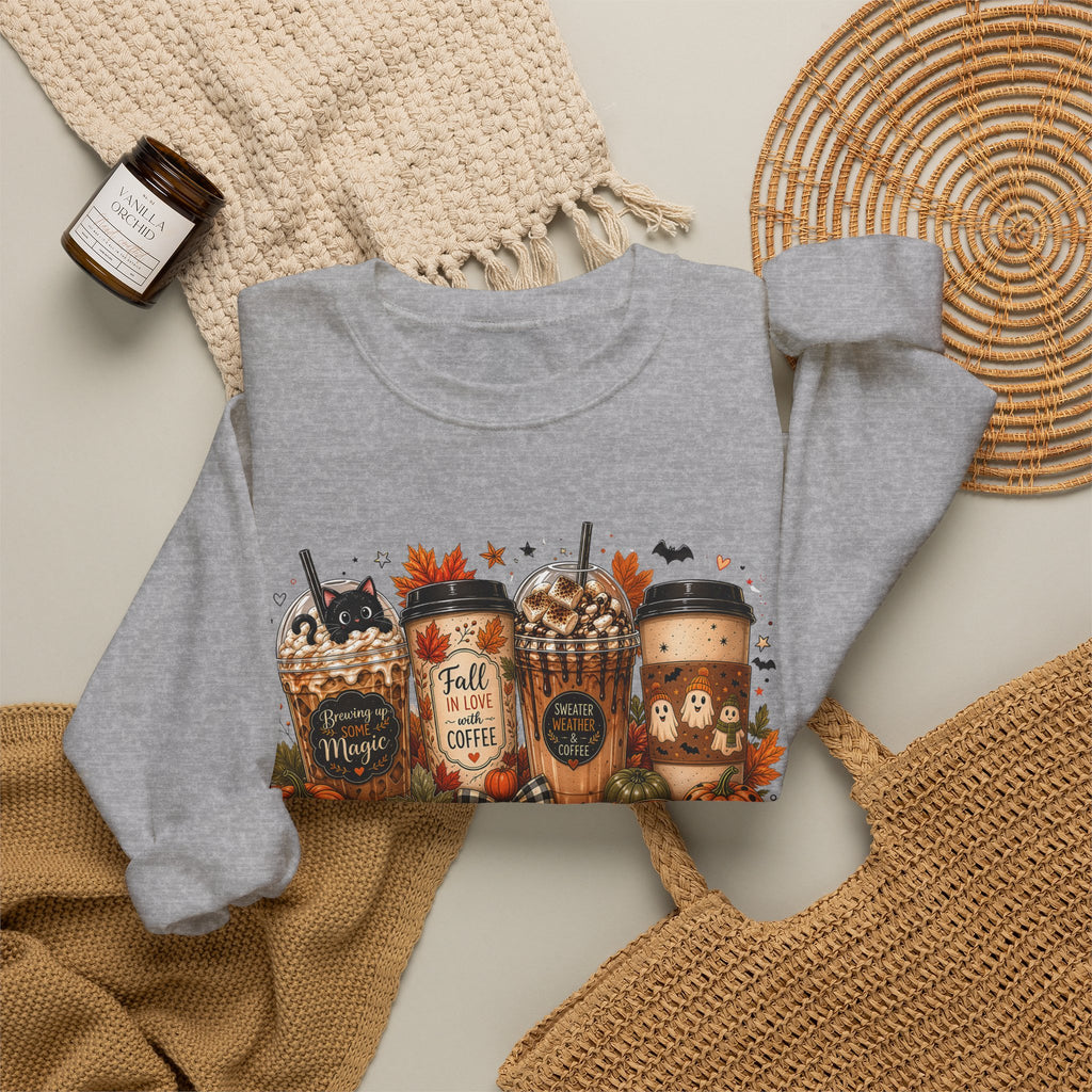 Autumn Leaves & Coffee Please Sweatshirt