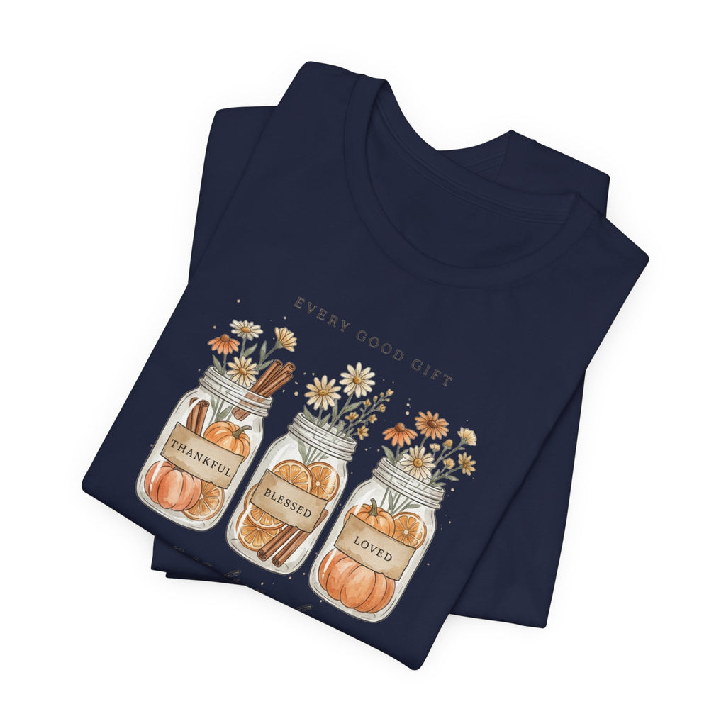 Harvest Blessings Tee | Christian Autumn, Scripture Fall Floral Pumpkin