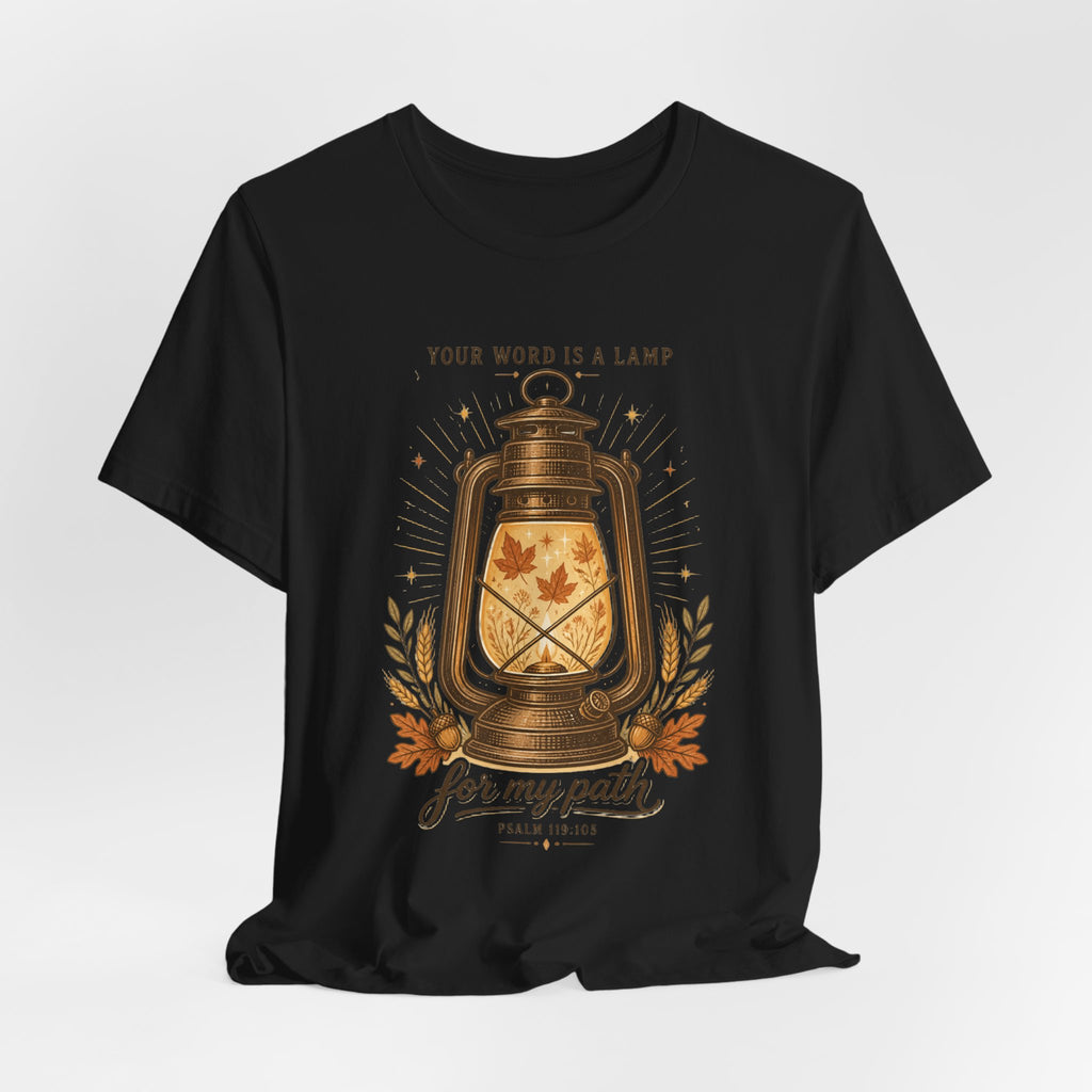 Your Word Is a Lamp Tee | Christian Autumn, Fall Scripture Lantern Design