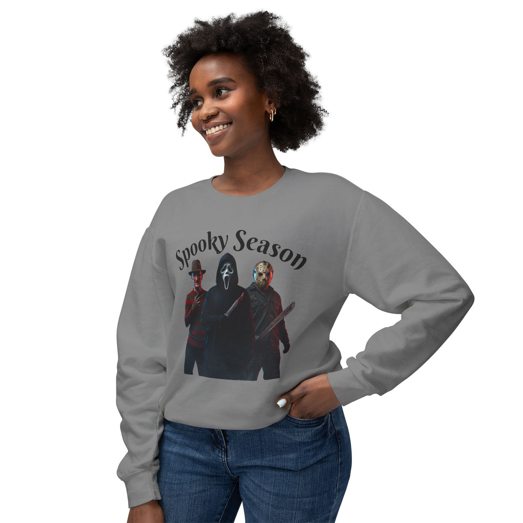 Spooky Season Sweatshirt — Horror Icons Crewneck (Freddy, Ghostface, Michael Myers)