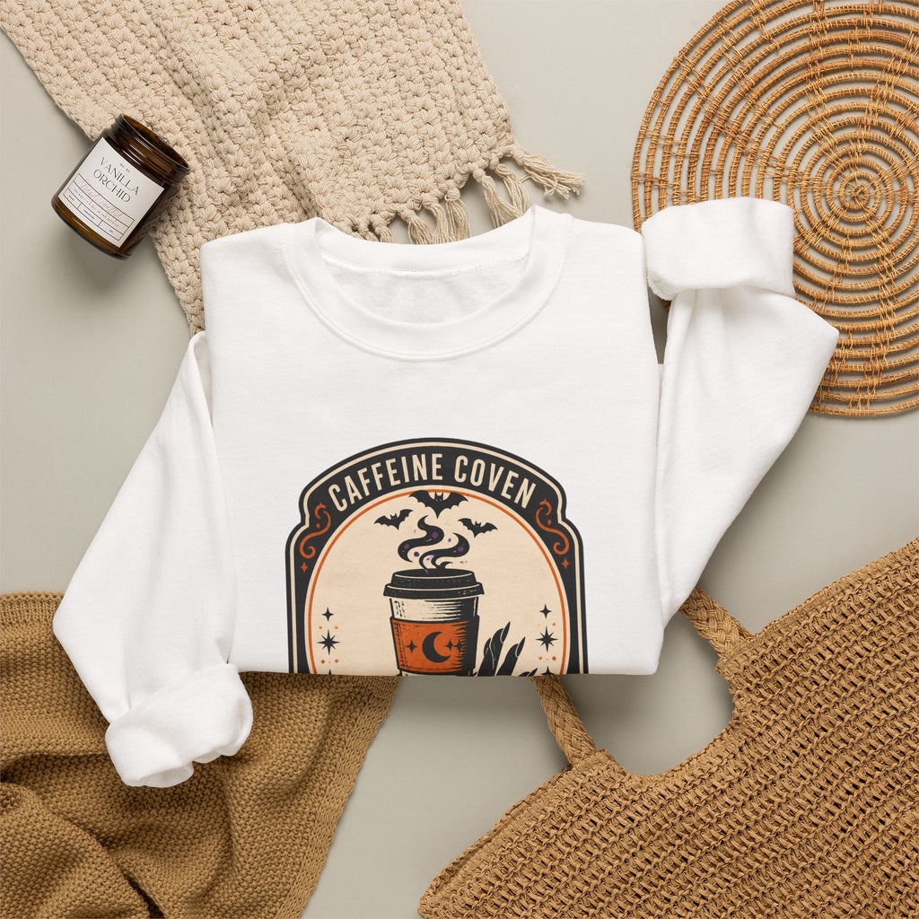 Momster Caffeine Coven Crewneck Sweatshirt | Halloween mom graphic