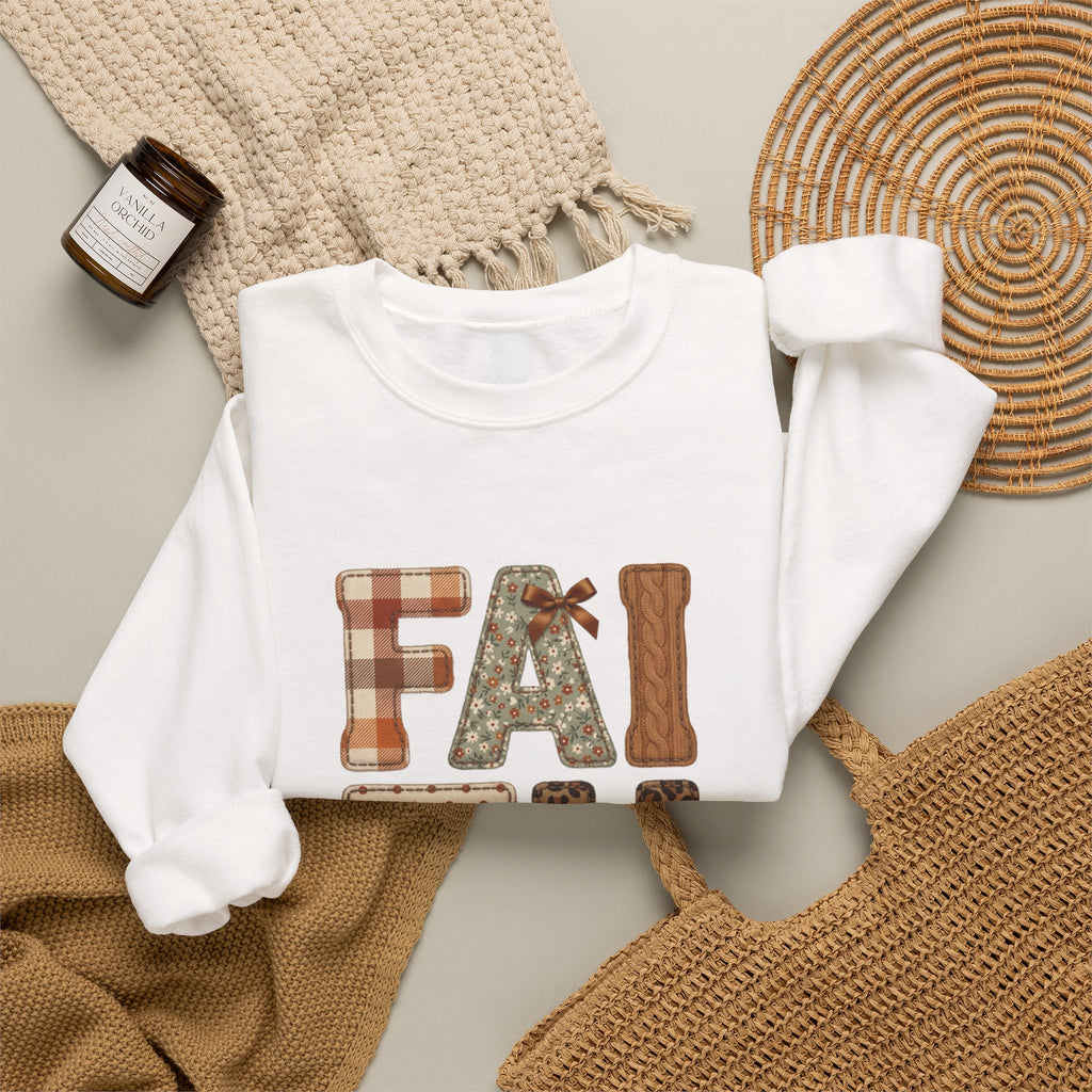 Faith Walk by Faith Sweatshirt | Christian Autumn, Fall Leaves & Plaid