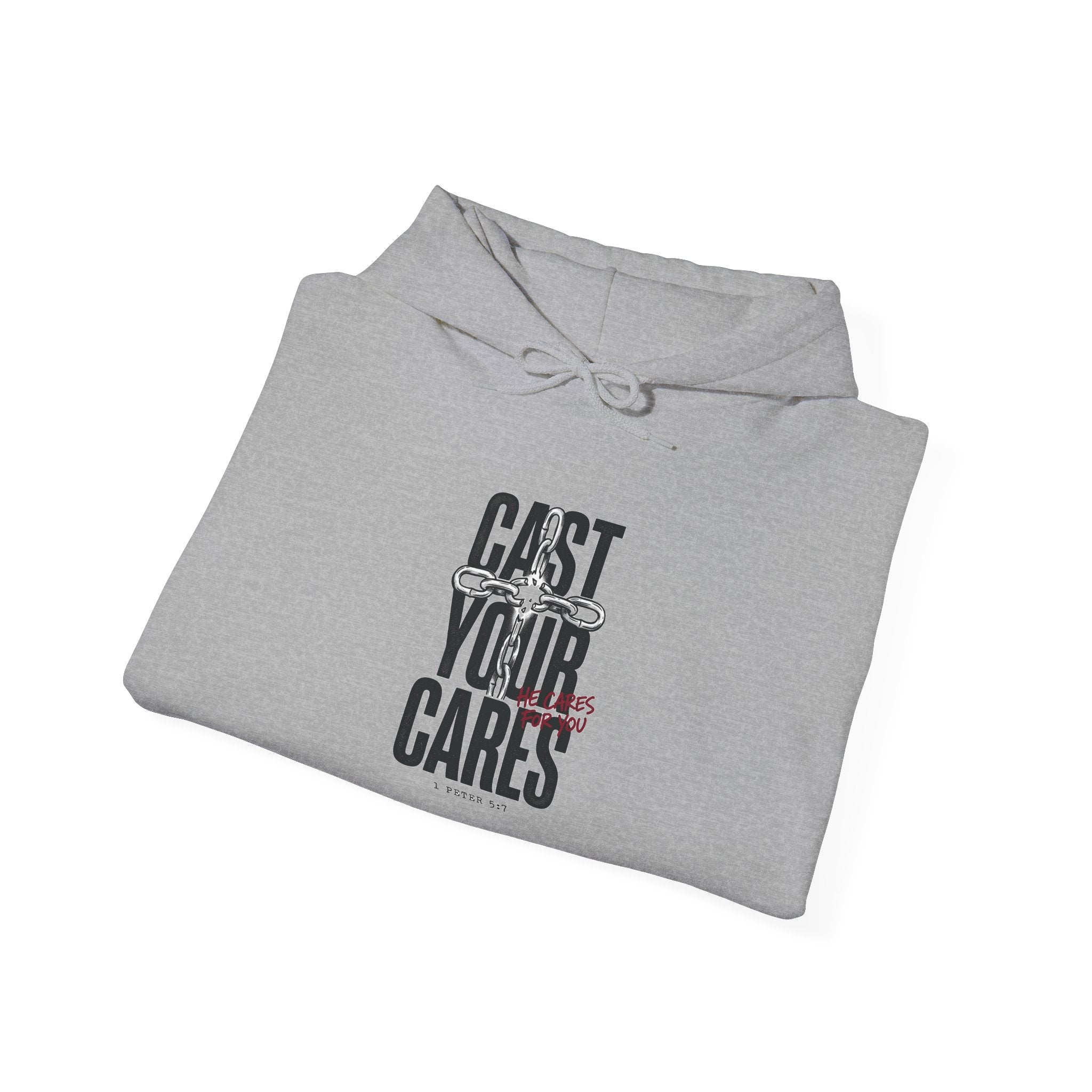 Cast Your Cares Hoodie | Christian Streetwear, Scripture Graphic