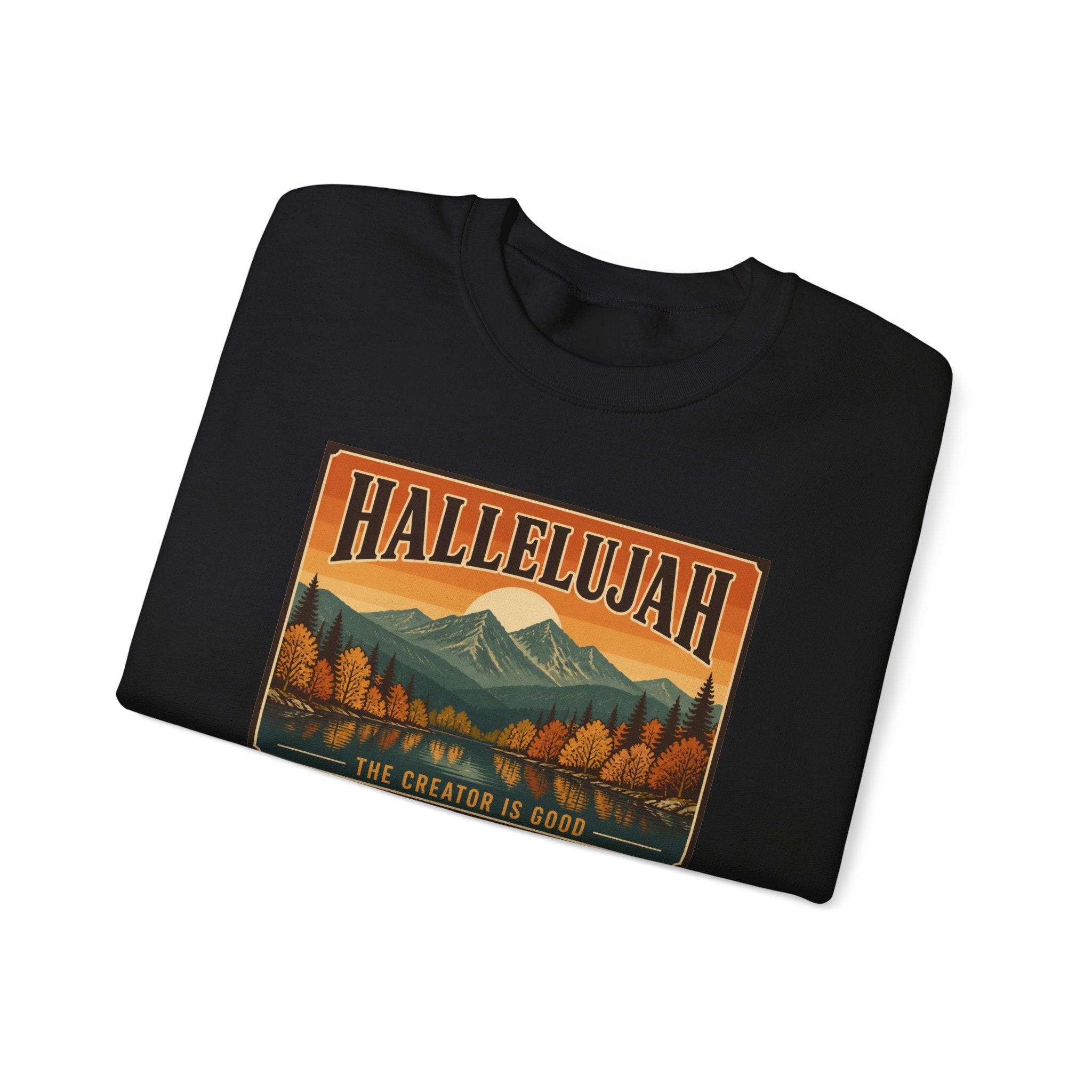 Hallelujah Mountain Harvest Crewneck Sweatshirt | Christian Autumn, Fall Leaves